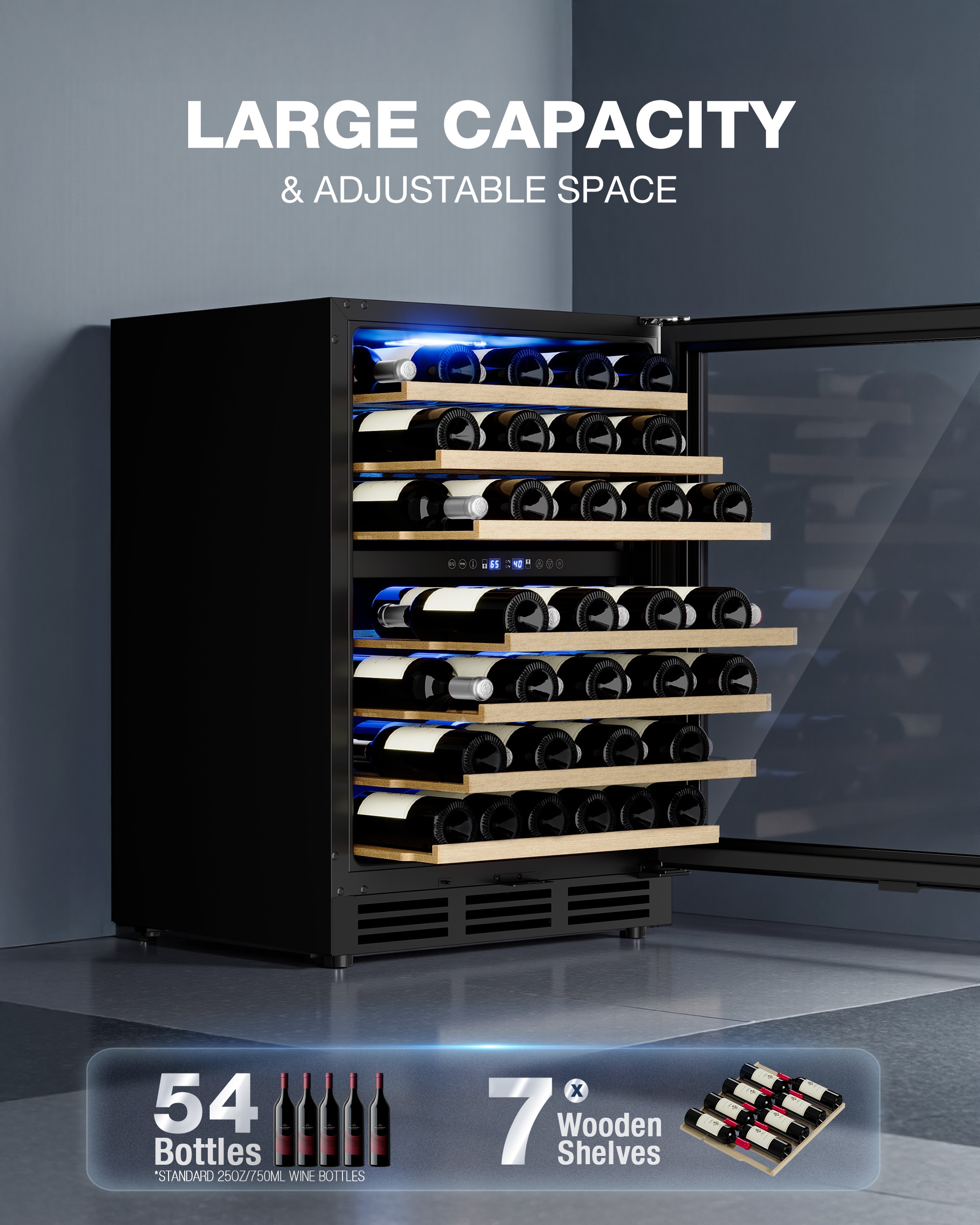 SIMZLIFE FWC006-24BL-S-LS-SC Wine-Chillers - View #2