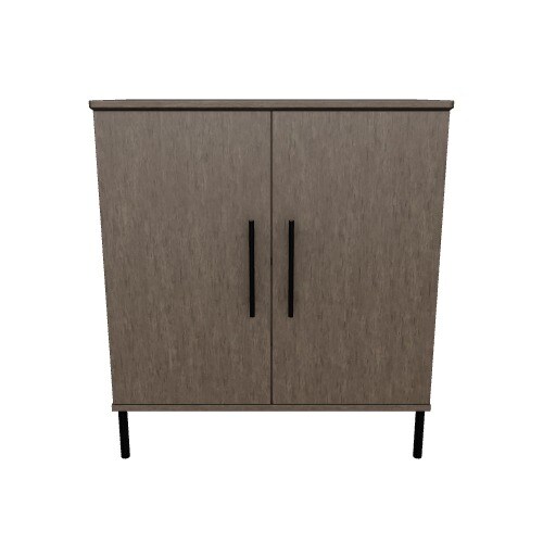 Ameriwood Home Vivinne Contemporary/Modern Gray Metal Curio cabinet in ...