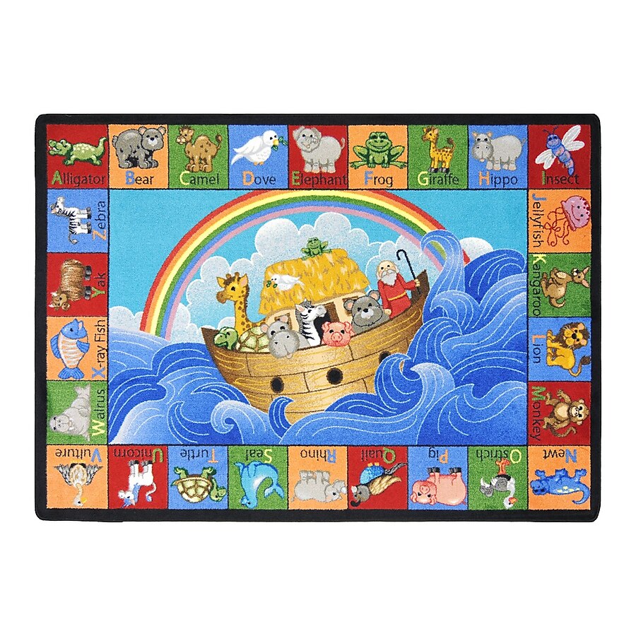 Joy Carpets Noahs Alphabet Animals 8 x 11 Multi-color Indoor Kids Area Rug Joy Carpets Noahs Alphabet Animals 8 x 11 Multi-color Indoor Kids Area Rug