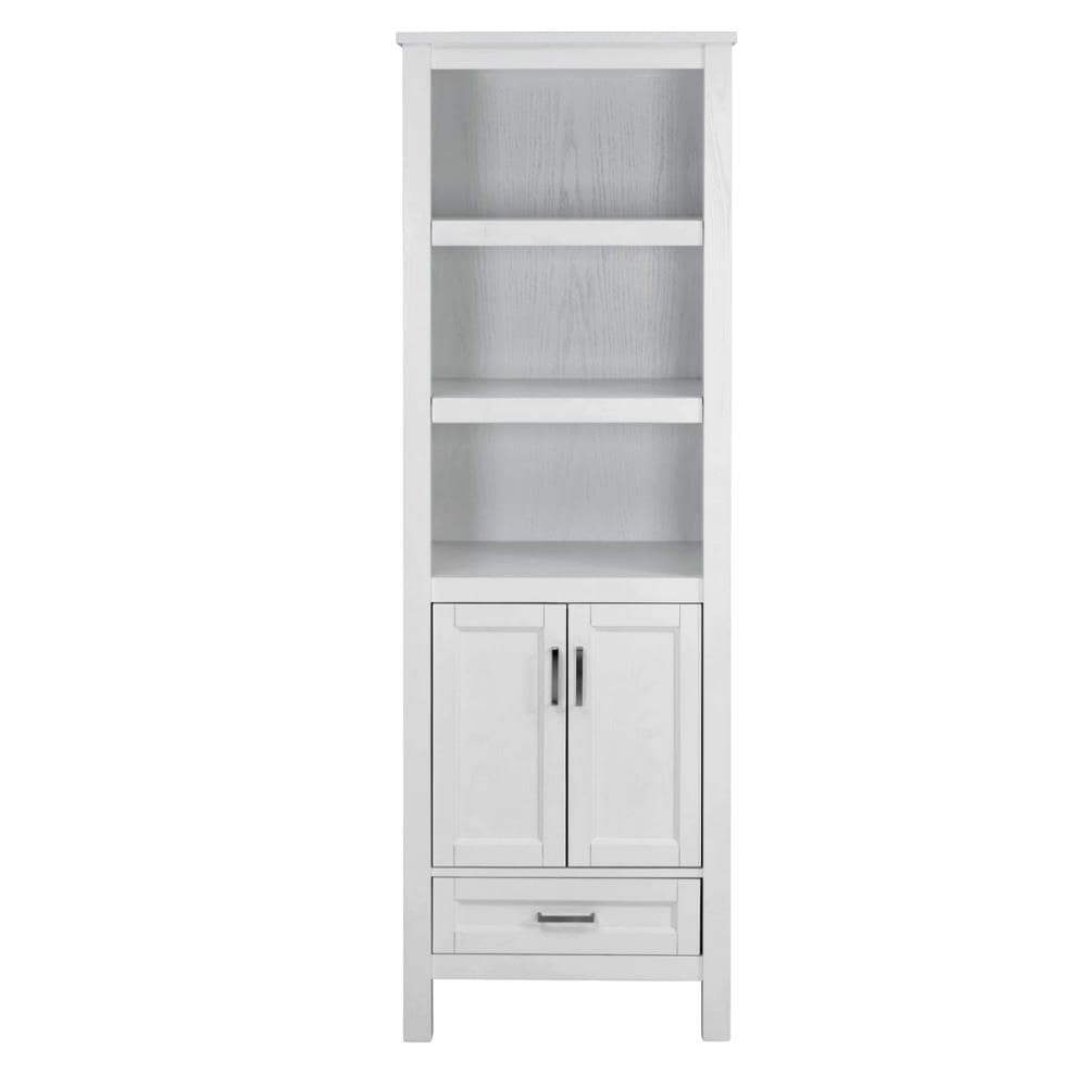 Durham 24-in W x 72-in H x 18-in D White Oak MDF Freestanding Linen ...