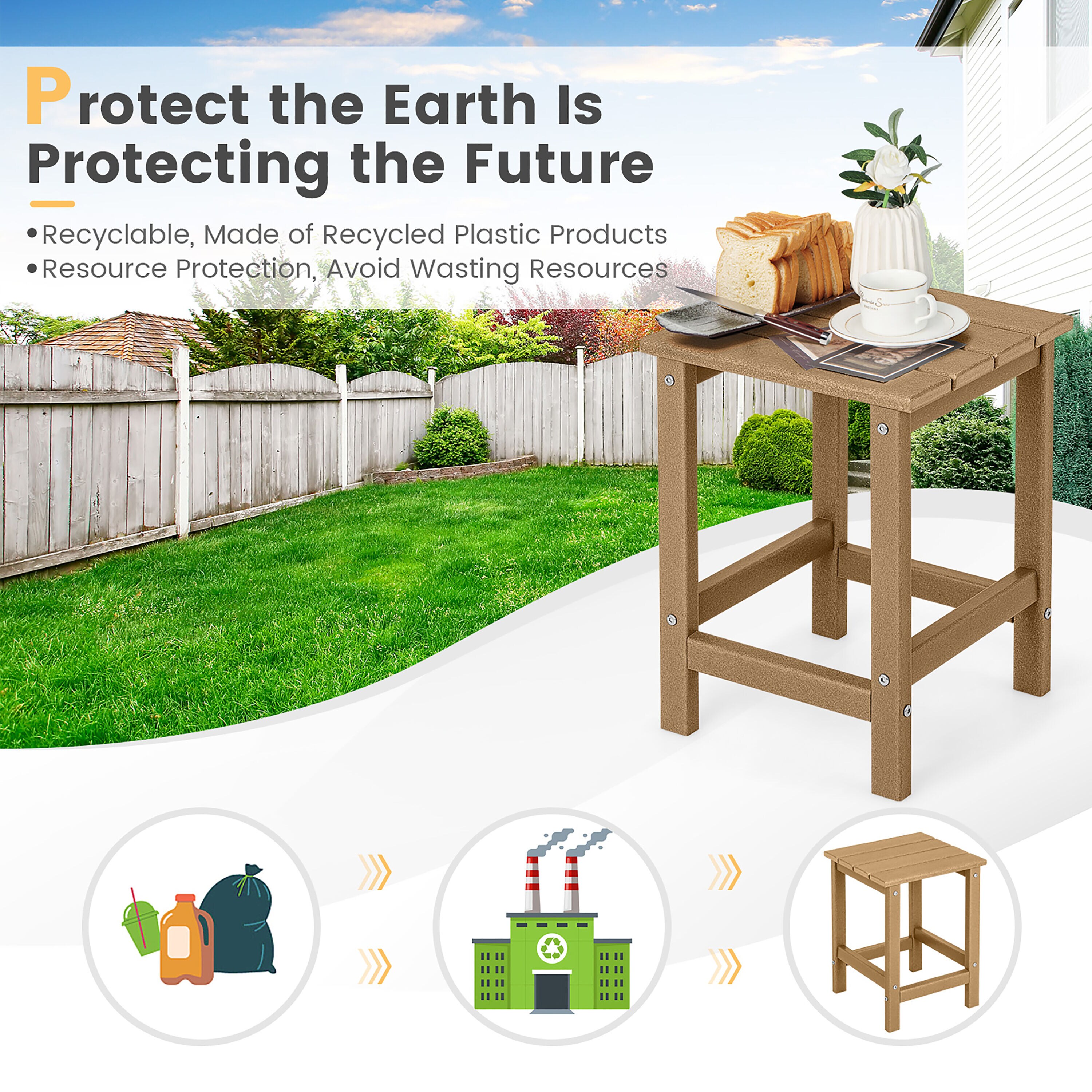 Costway NP10939CF Patio-Tables - View #4