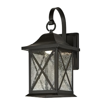 Harbor Breeze 8.9-in Black Dark Sky Integrated Outdoor Wall Light in the Outdoor Wall department at