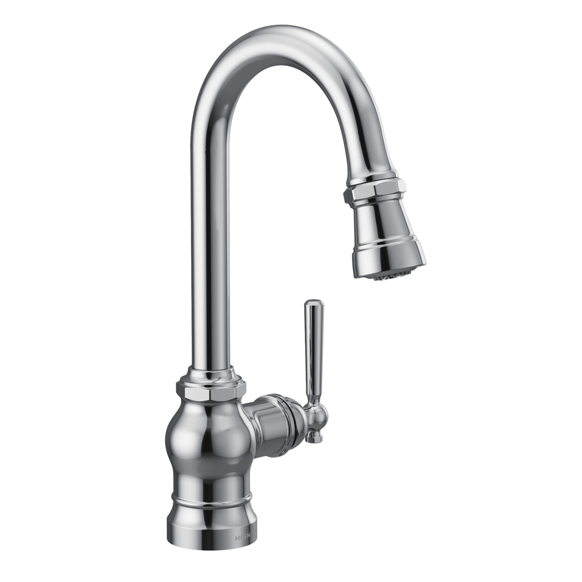 Moen S52003 Paterson Chrome Single Handle Deck-mount Bar and Prep Kitchen Faucet with Sprayer