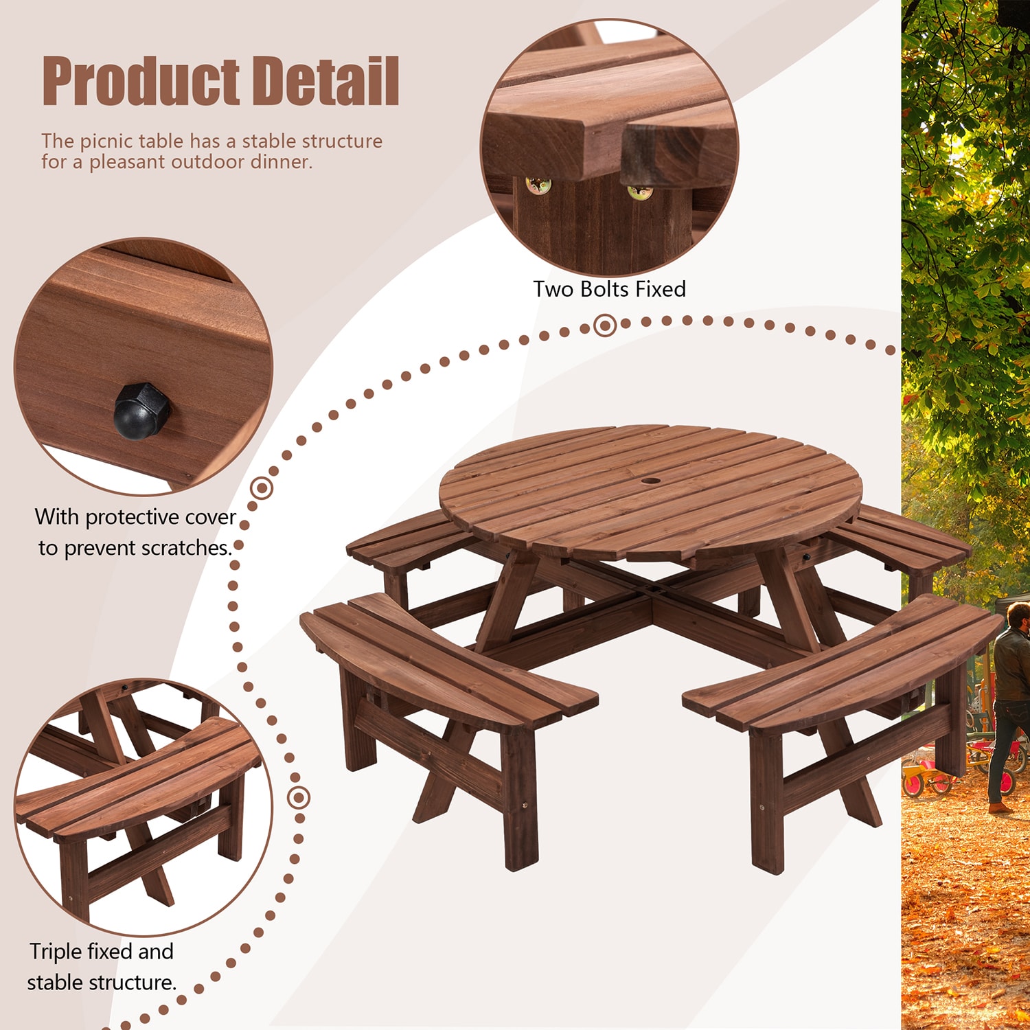 SINOFURN SYB750003BN Picnic-Tables - View #8