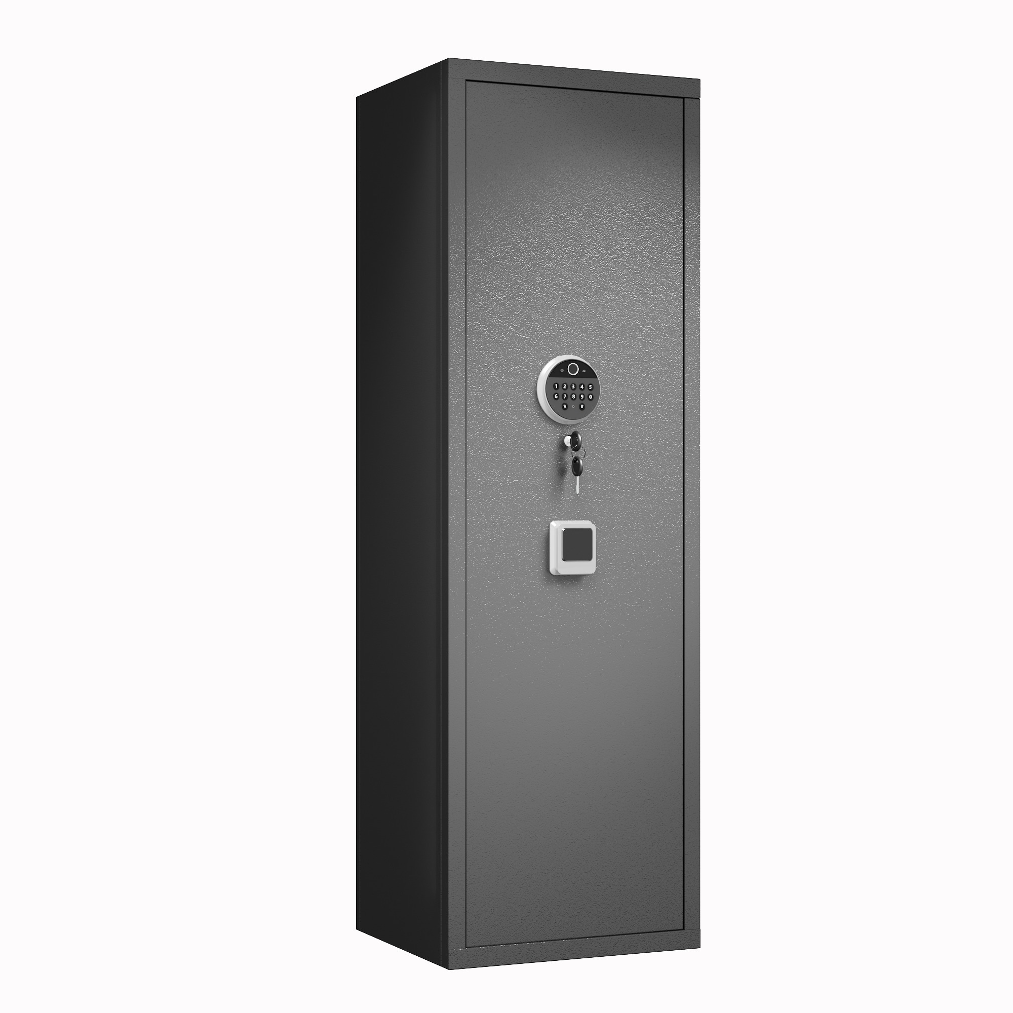 HyperDrop Cart 52-in H Black Heavy-Duty Steel Tall Storage Cabinet with Biometric Lock and Built-In Alarm for Security
