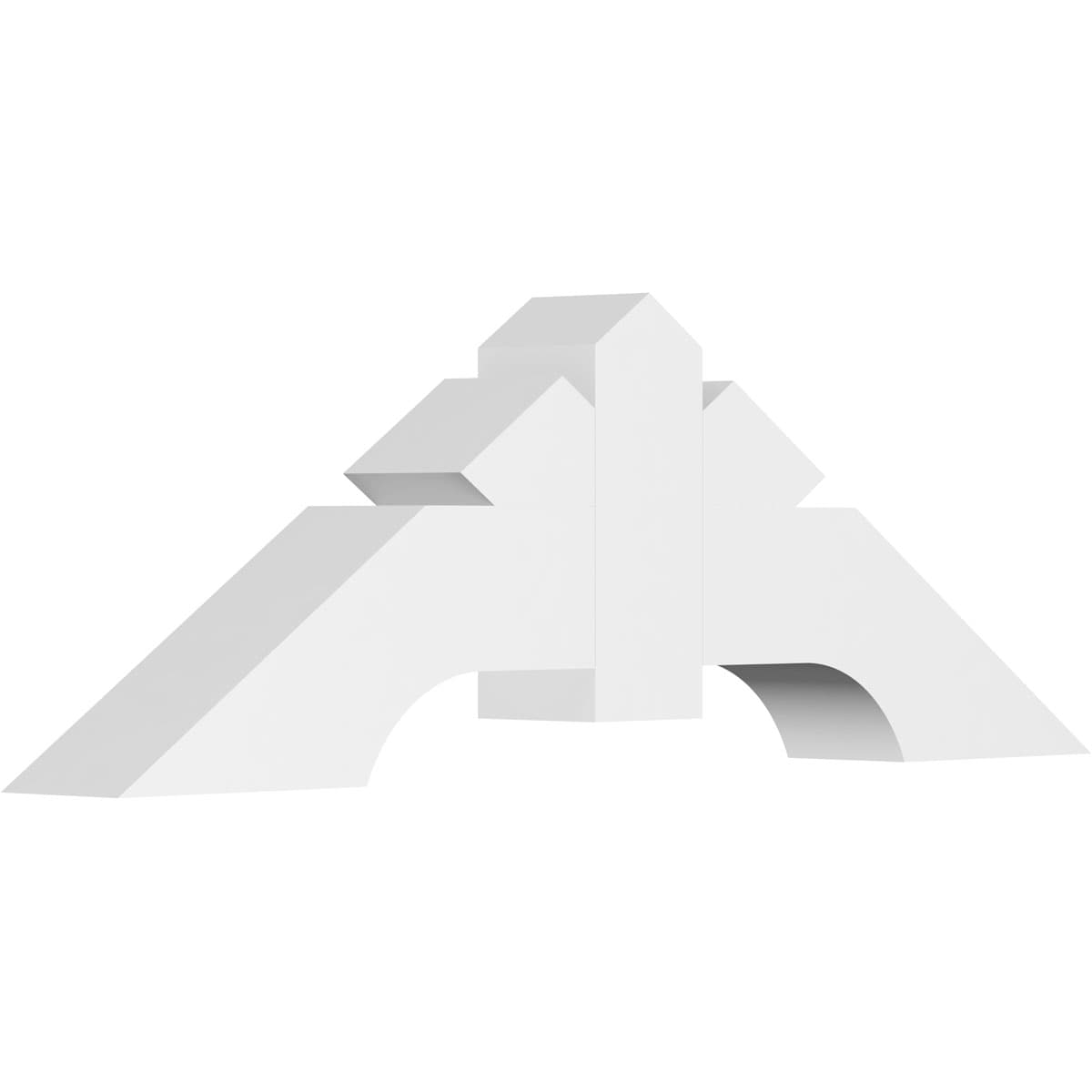 Ekena Millwork GBP036X12X0404VAN00 Vanguard White PVC Gable bracket