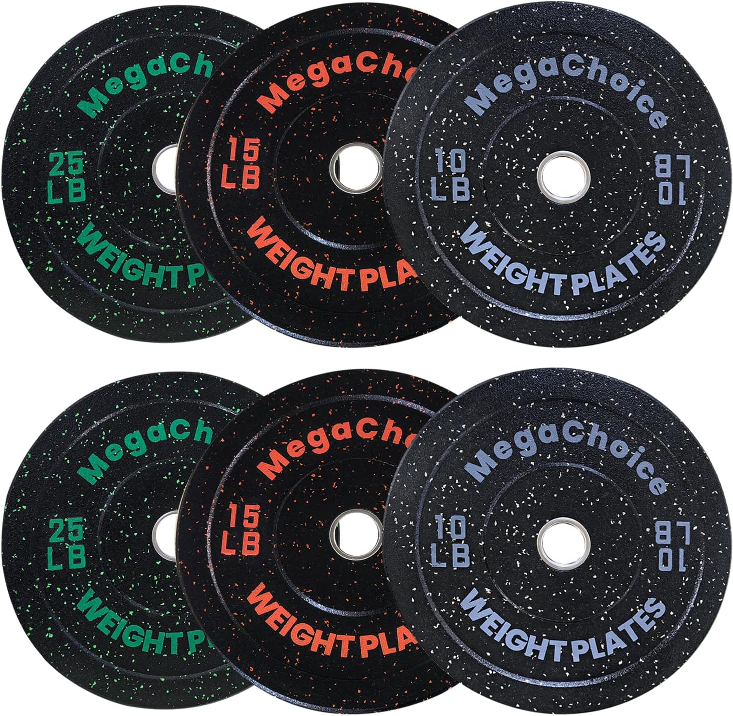 100 LB Complete Weight Plates Set/2 Inch Rubber Plates Including 2x10LB 2x15LB 2x25LB-Combo Kit For Barbell Workouts-Perfect For Home Gym Strength Training Sessions