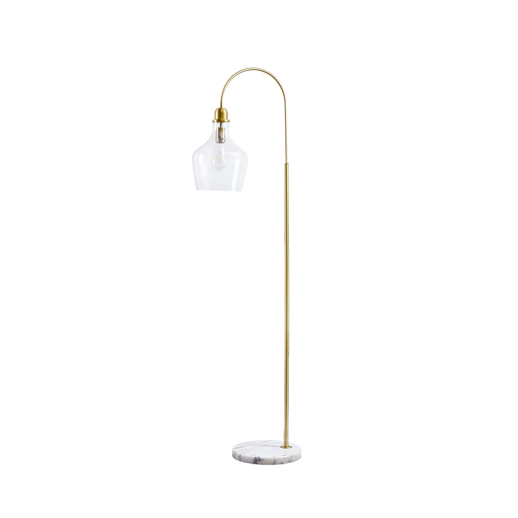Gracie Mills GRACE-0020-451PM Leanne Modern Arched Floor Lamp with Marble Base