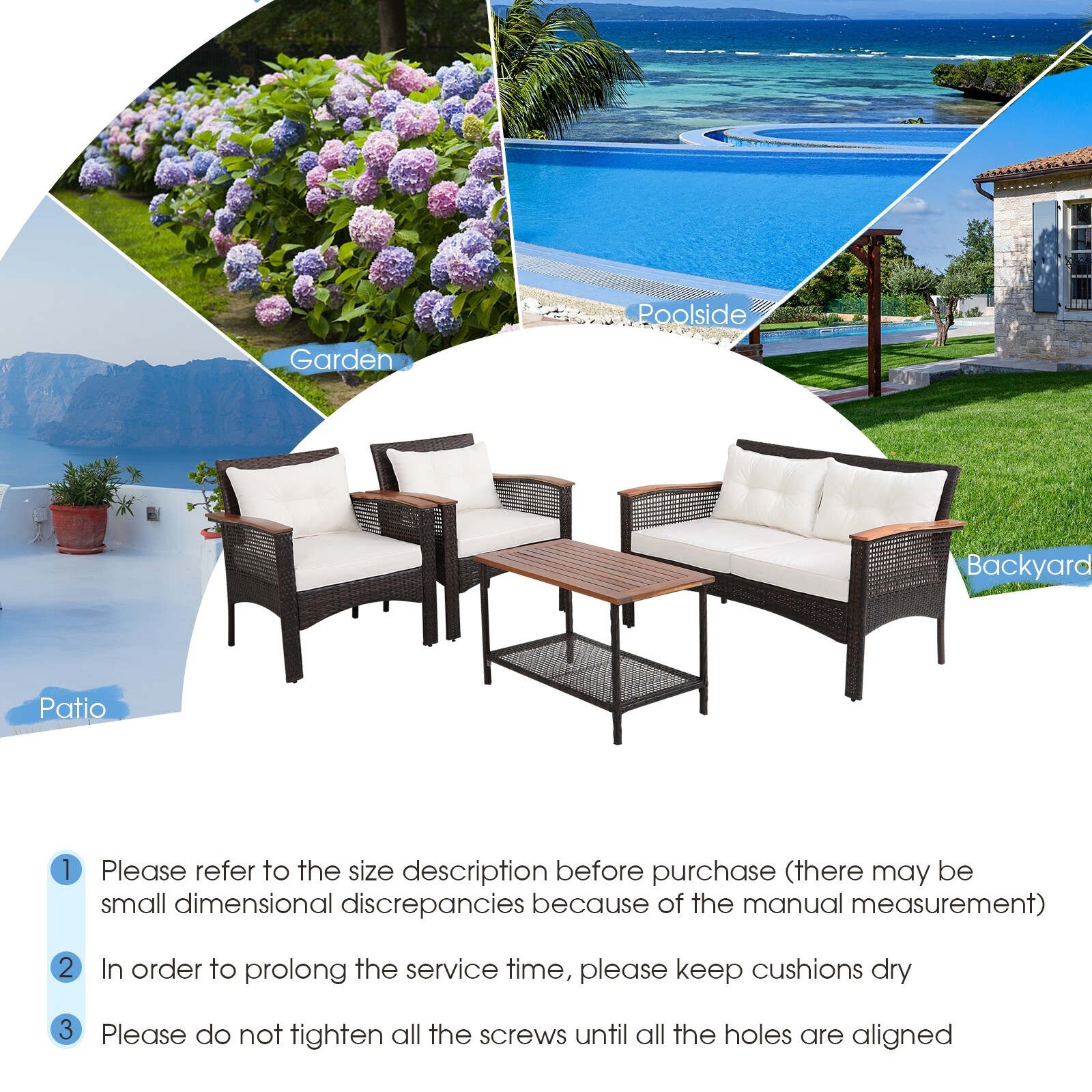 Forclover HYFE-69538 Patio-Conversation-Sets - View #6