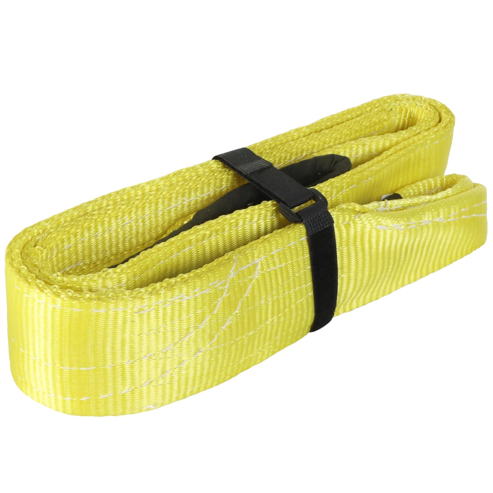 Aoibox  Lift Sling Straps 3 x 4 Heavy Duty Nylon Flat Eye Lifting Sling Straps Recovery Strap For Lifting And Towing Hook