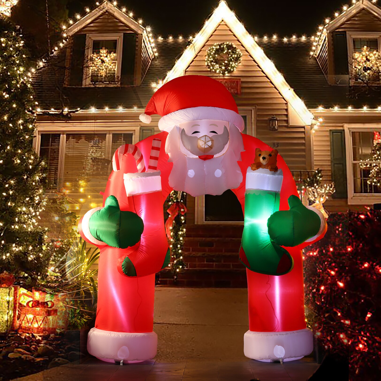 Lowe’s holiday time Christmas store Noah’s Arc inflatable