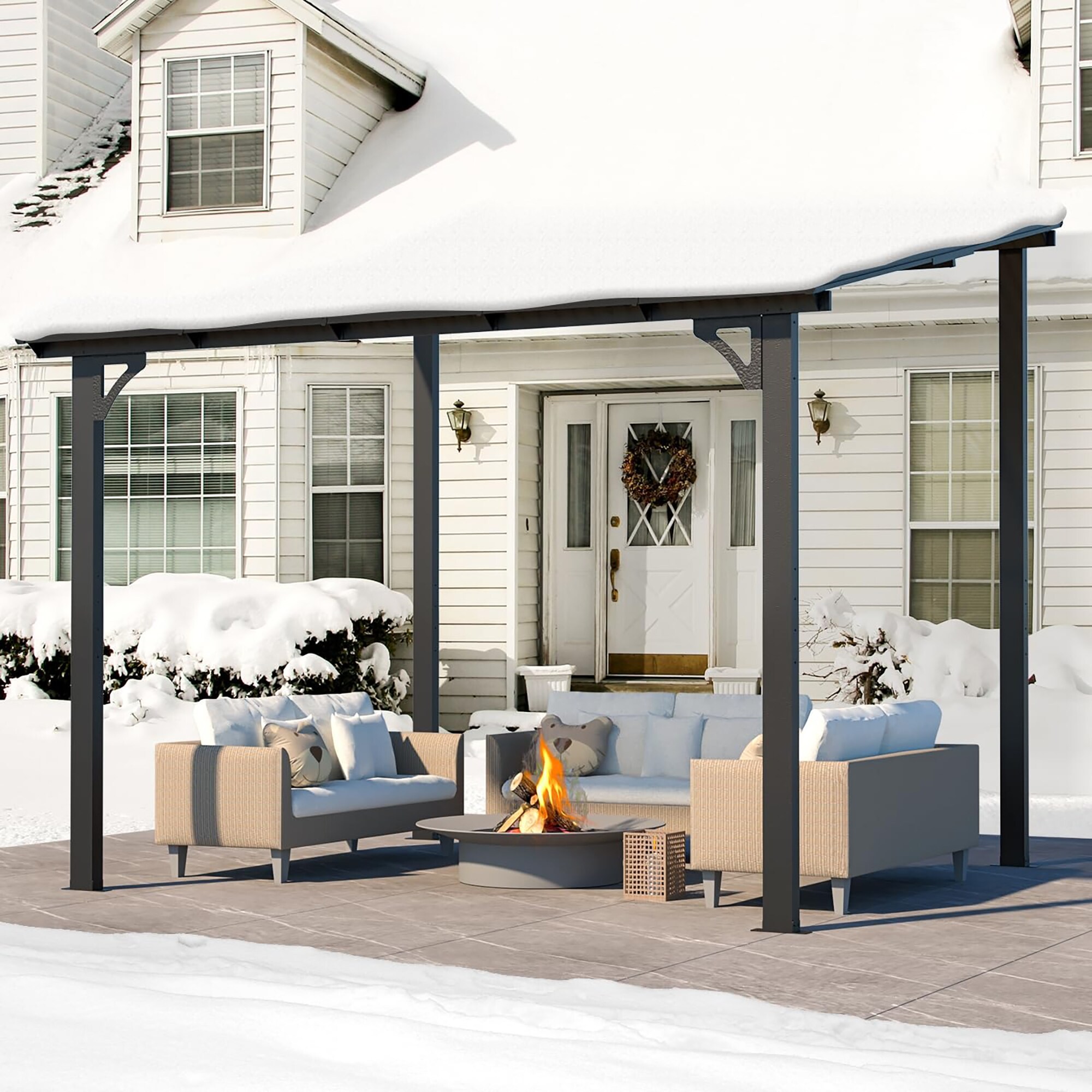 Clihome CL-16401BK Wood-Resin-Gazebos - View #4