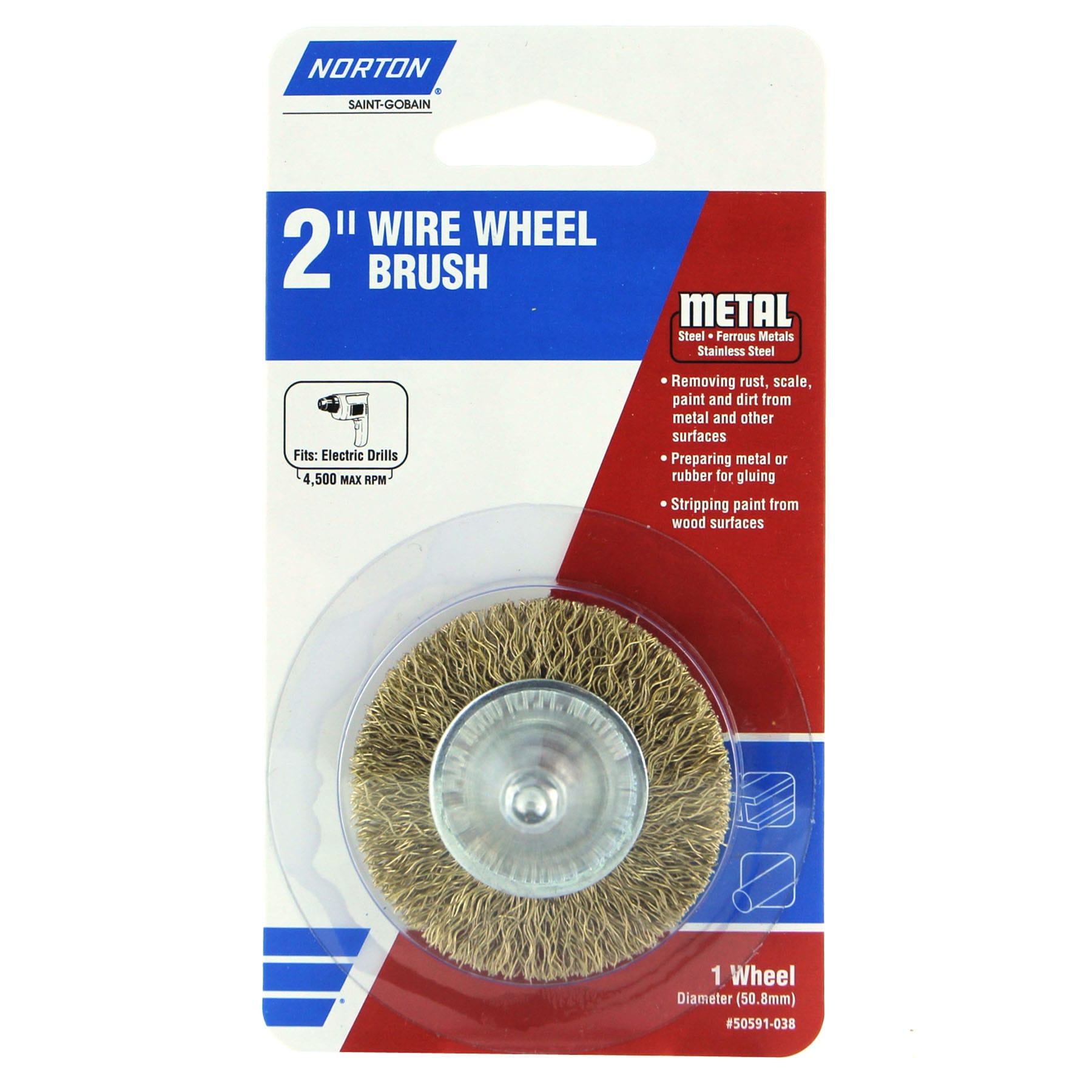 Norton Wire Wheel 2-in Coarse Wire Brush Wheel Electric Drill in