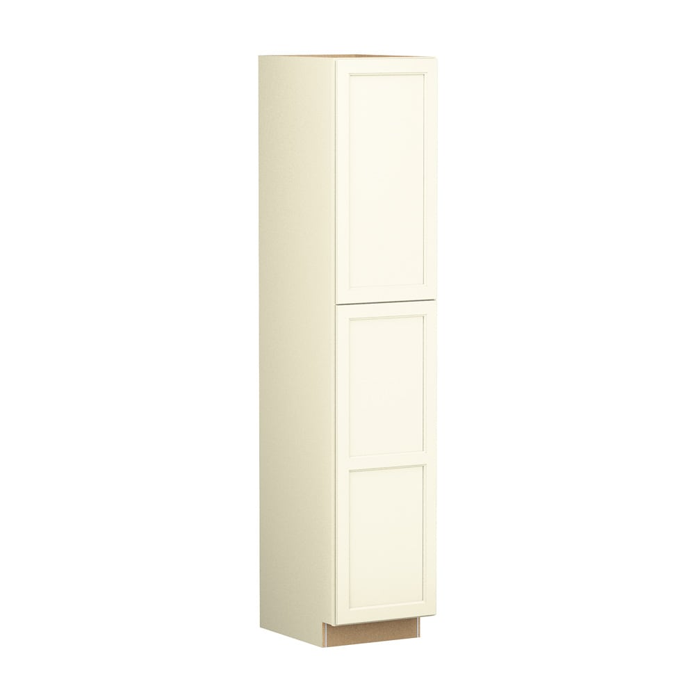 Shenandoah Glasson 18-in W x 96-in H x 24-in D Vanilla Painted Pantry Fully Assembled Cabinet Recessed Panel Transitional