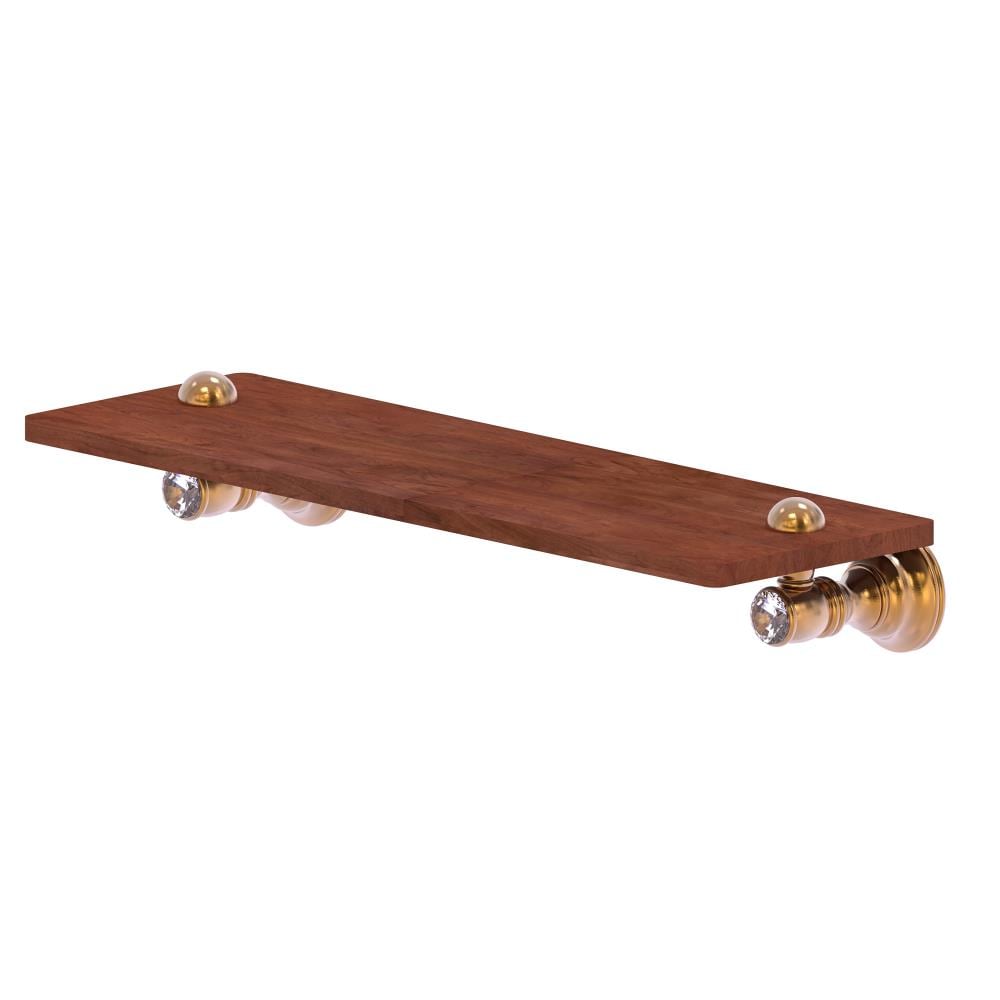 Allied Brass CC-1-16-IRW-BBR Carolina Crystal Brushed Bronze Wall mount Bathroom Shelf ( 16-in x 2.4-in x 5-in )