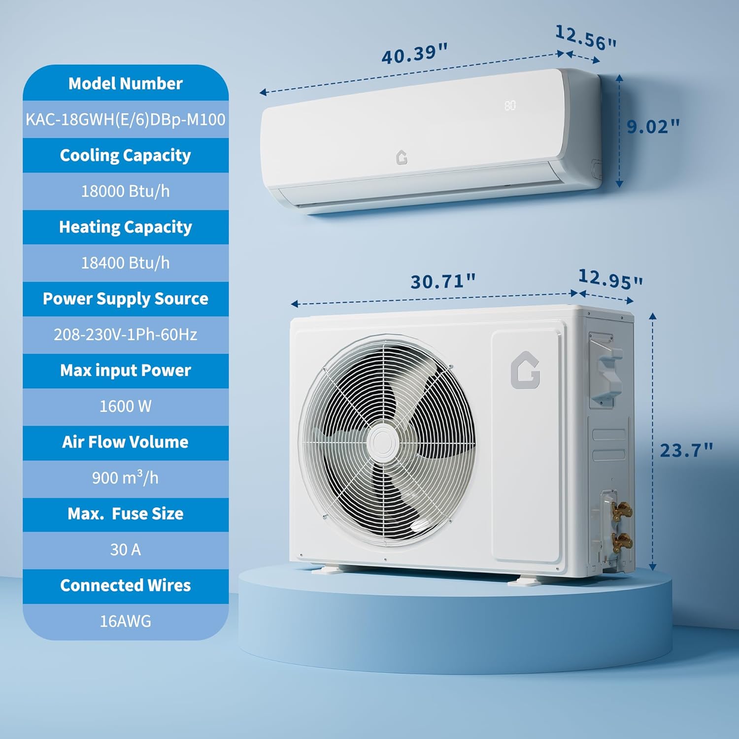 Qeetex GWVNN-33A9DYV8 Ductless-Mini-Splits - View #6