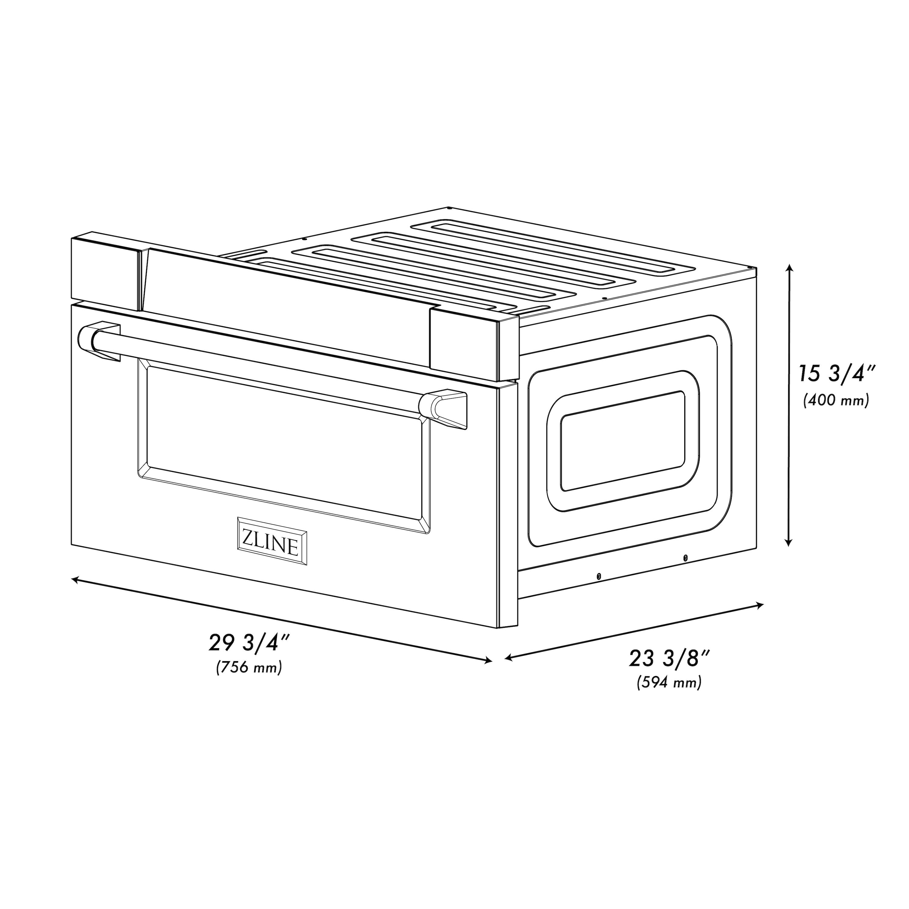 ZLINE 30 Inch 1.2 cu. ft. Built-In Microwave Drawer In Stainless