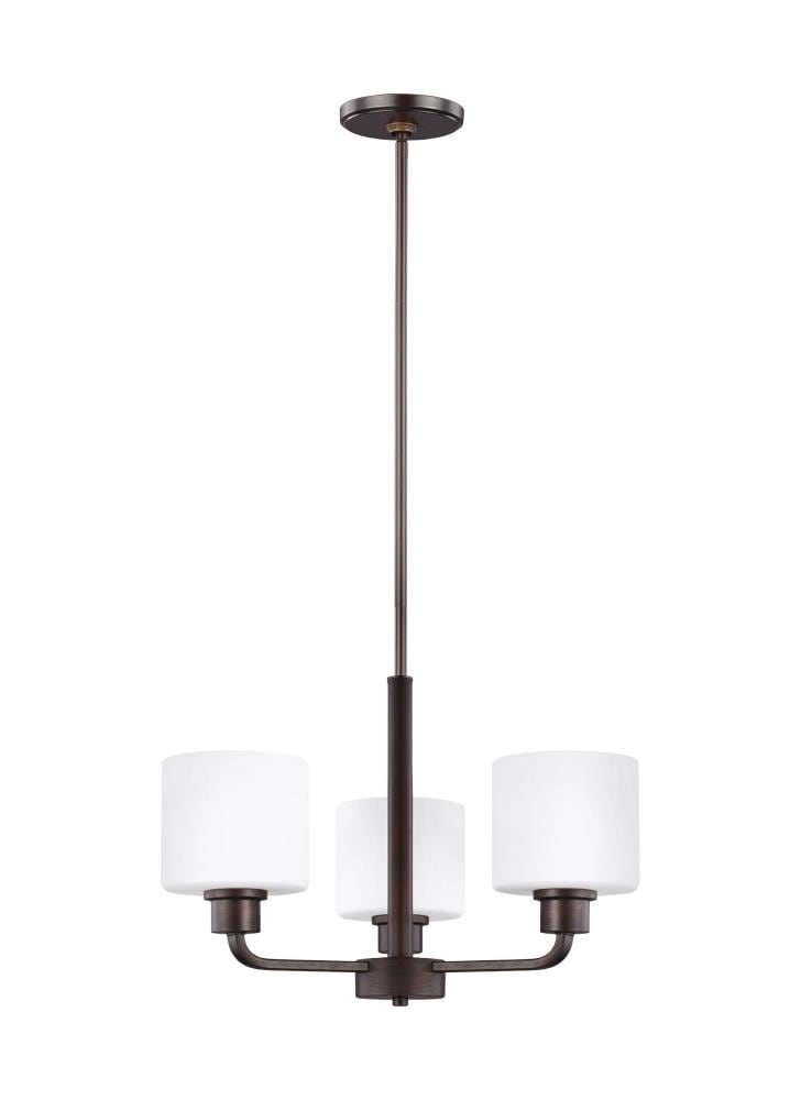 Generation Lighting 3128803-710 Canfield 3 -Light Bronze Modern/contemporary For Use in Dining Rooms, Foyers, Kitchens, Chandelier