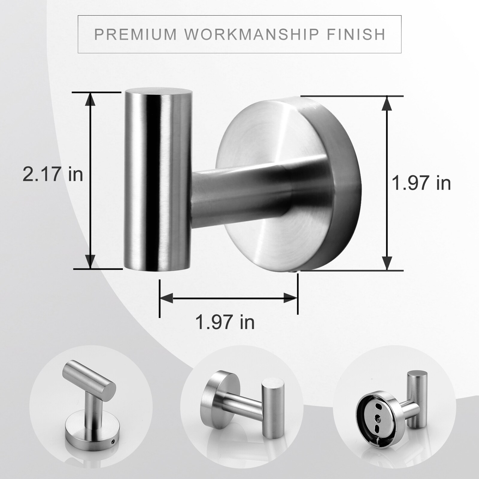 WOWOW 410036X2-LW Robe-Hooks - View #3