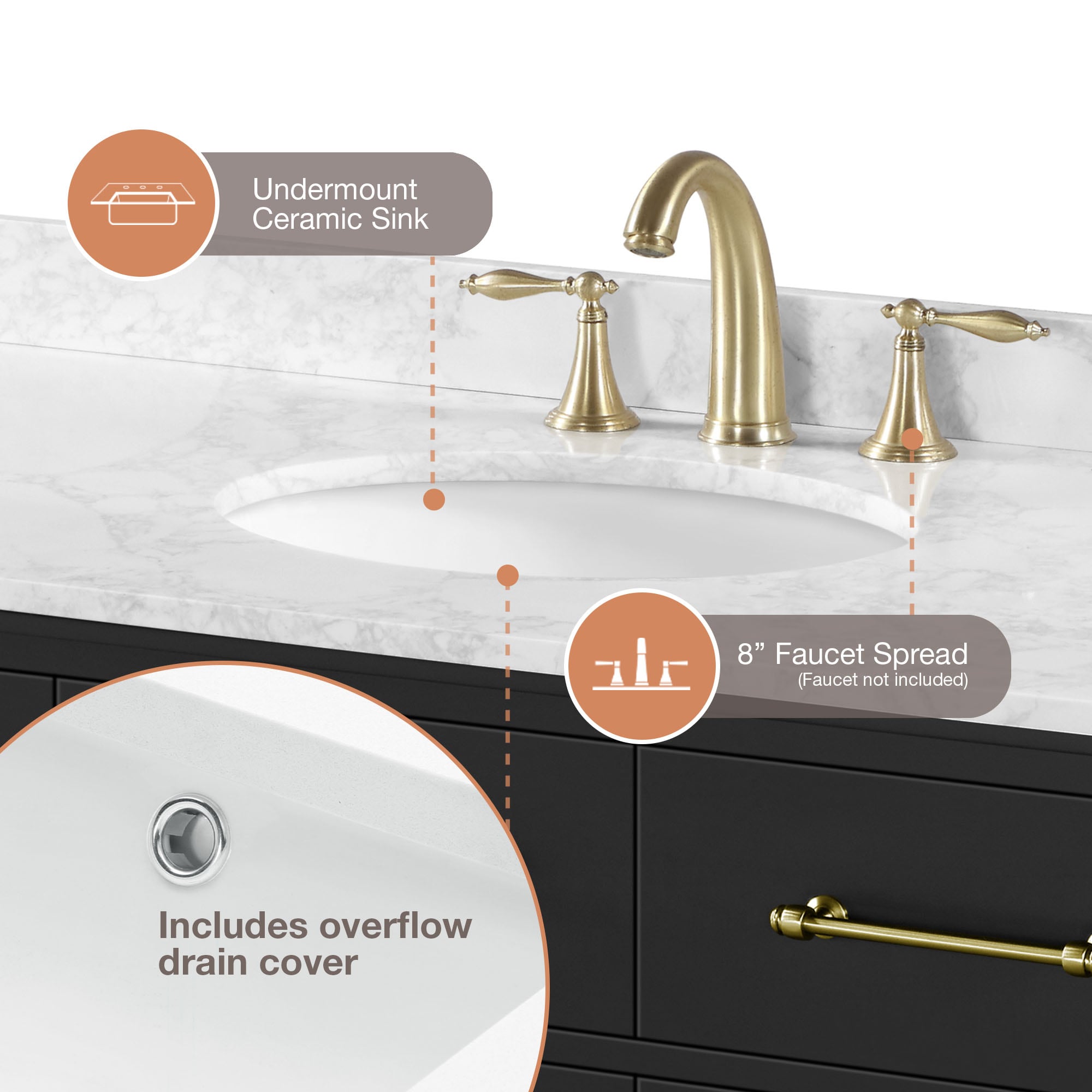 allen + roth RIAN 60B Bath-Vanity-Combo - View #5