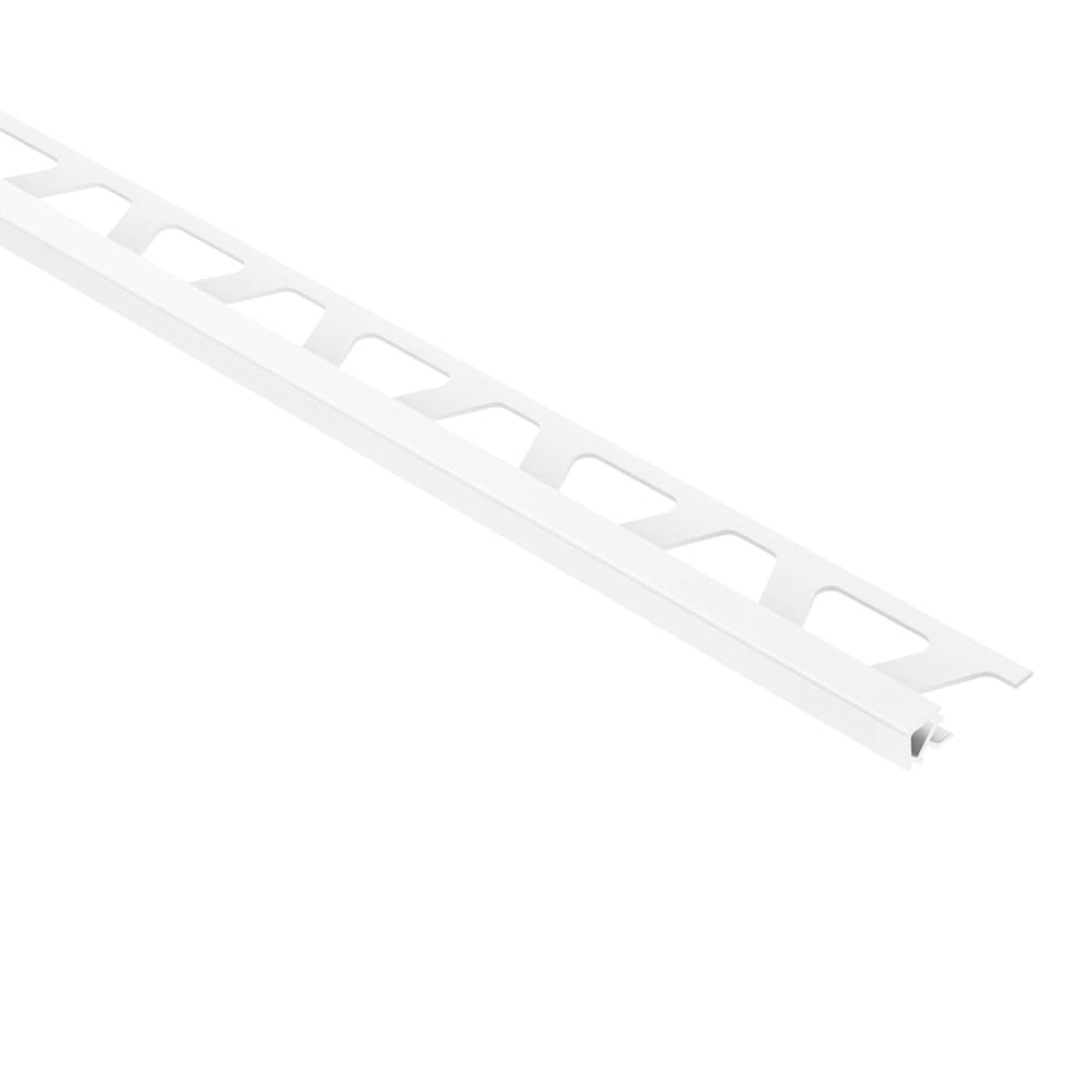 Schluter Systems PQ80BW Quadec 0.313-in W x 98.5-in L Bright white PVC Square edge Tile Edge Trim