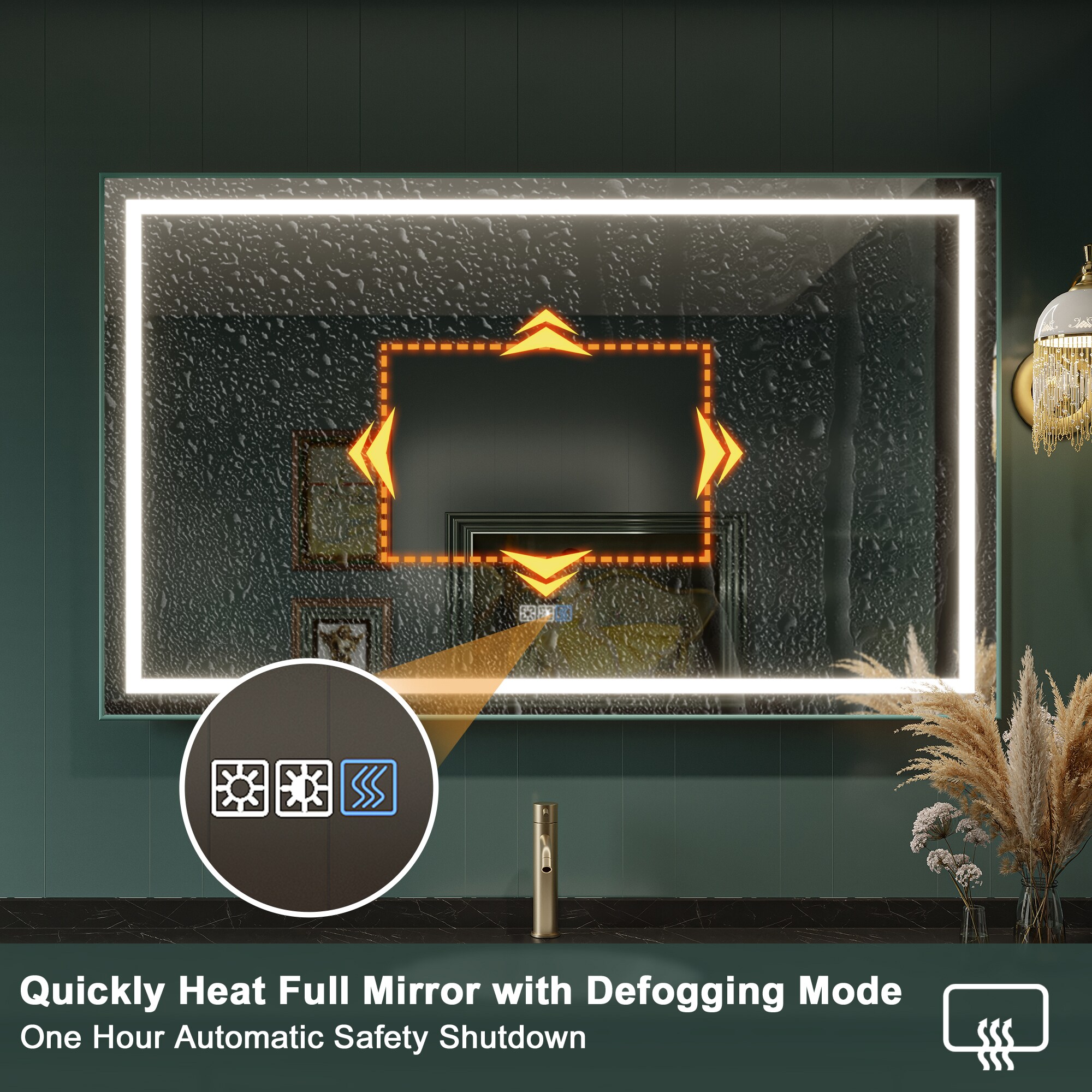 60" x 36" Frameless LED Bathroom Vanity Mirror