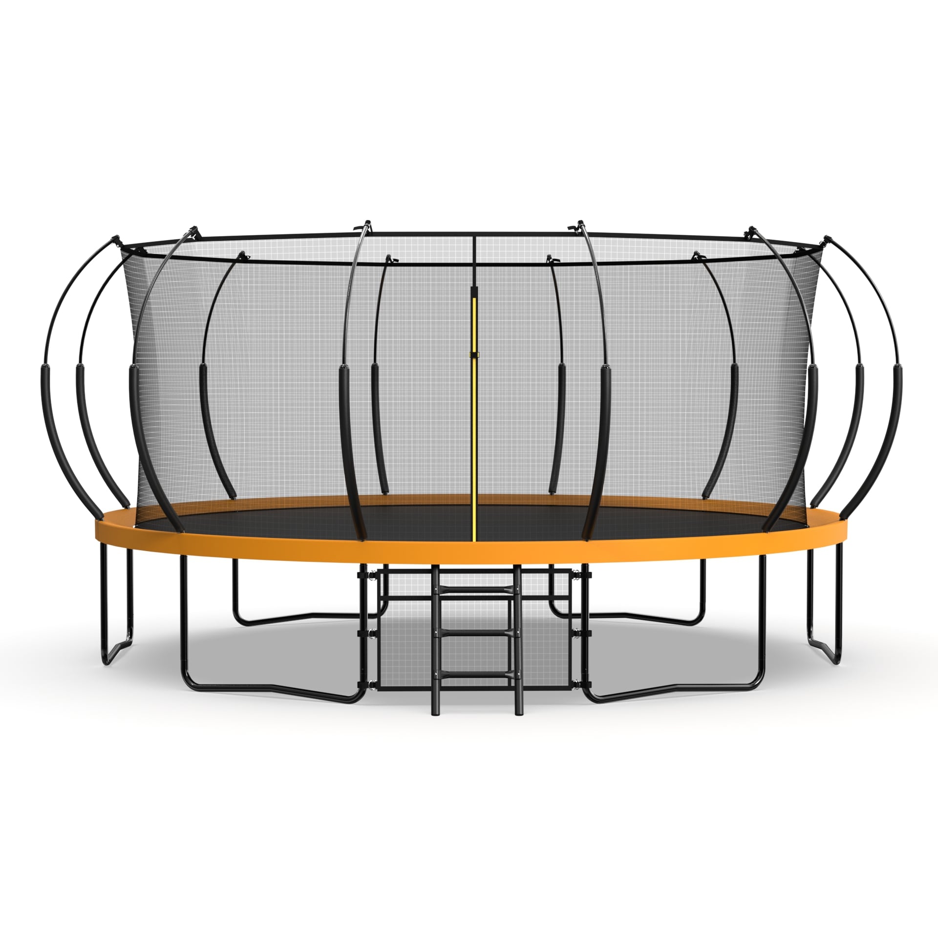 Kahomvis MERS-QPW1-048 Trampolines 14-ft Round Backyard in Orange