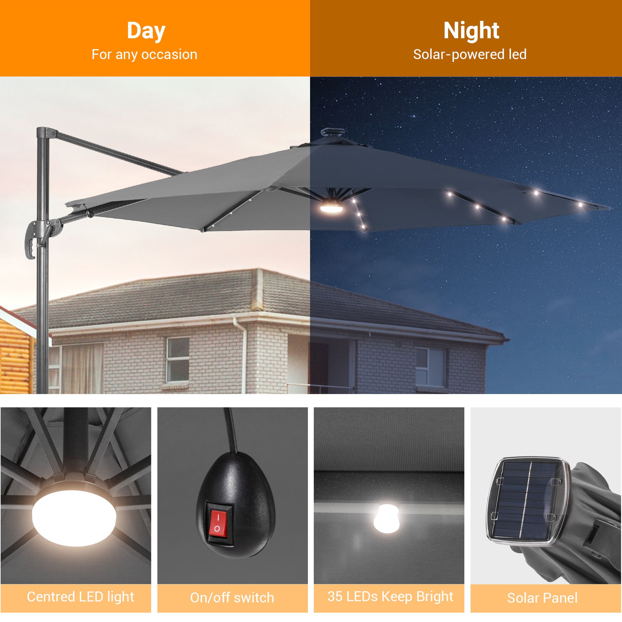 Sonkuki SD-MN335GY-LED Umbrellas-2 - View #5