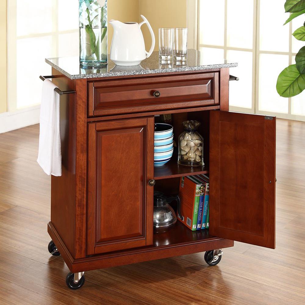 Crosley Furniture Brown Composite Base With Granite Top Kitchen Cart   10498453 