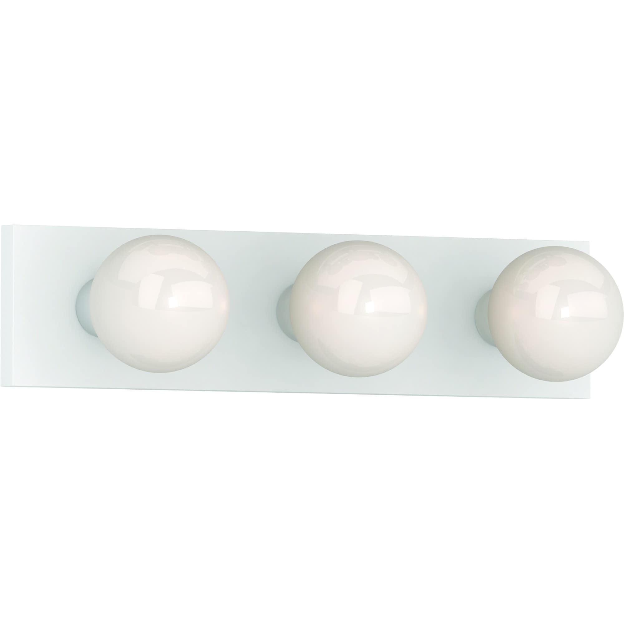 Volume Lighting V1023-6 18-in 3 -Light Satin White Modern/contemporary Vanity light