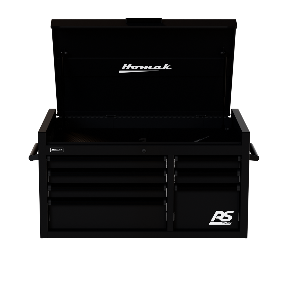Homak RS Pro 41-in W x 21.375-in H Ball-bearing Stainless steel Tool Chest Combo ( Black )