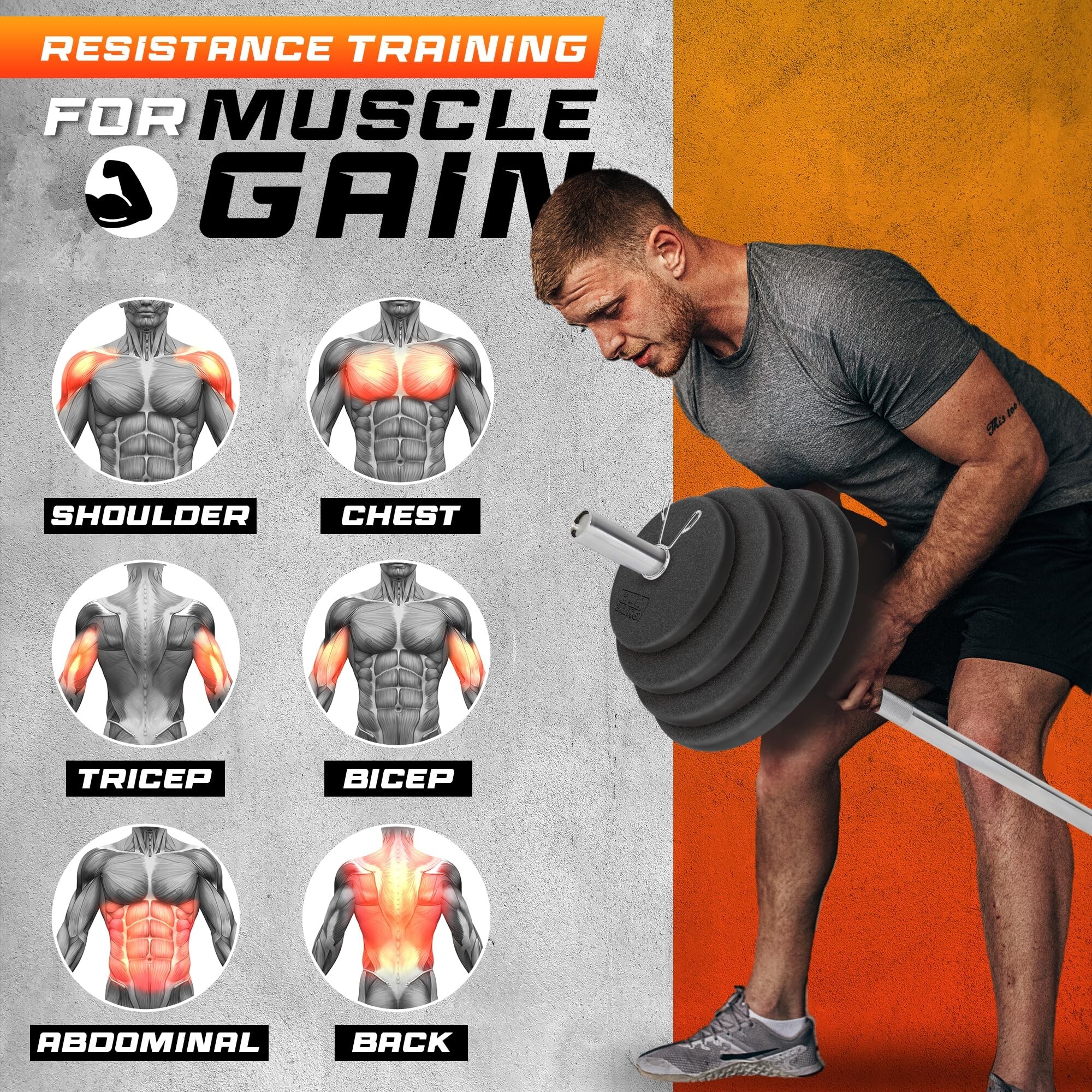 Yes4All AAAV Barbells-Weight-Bars-Plates - View #6