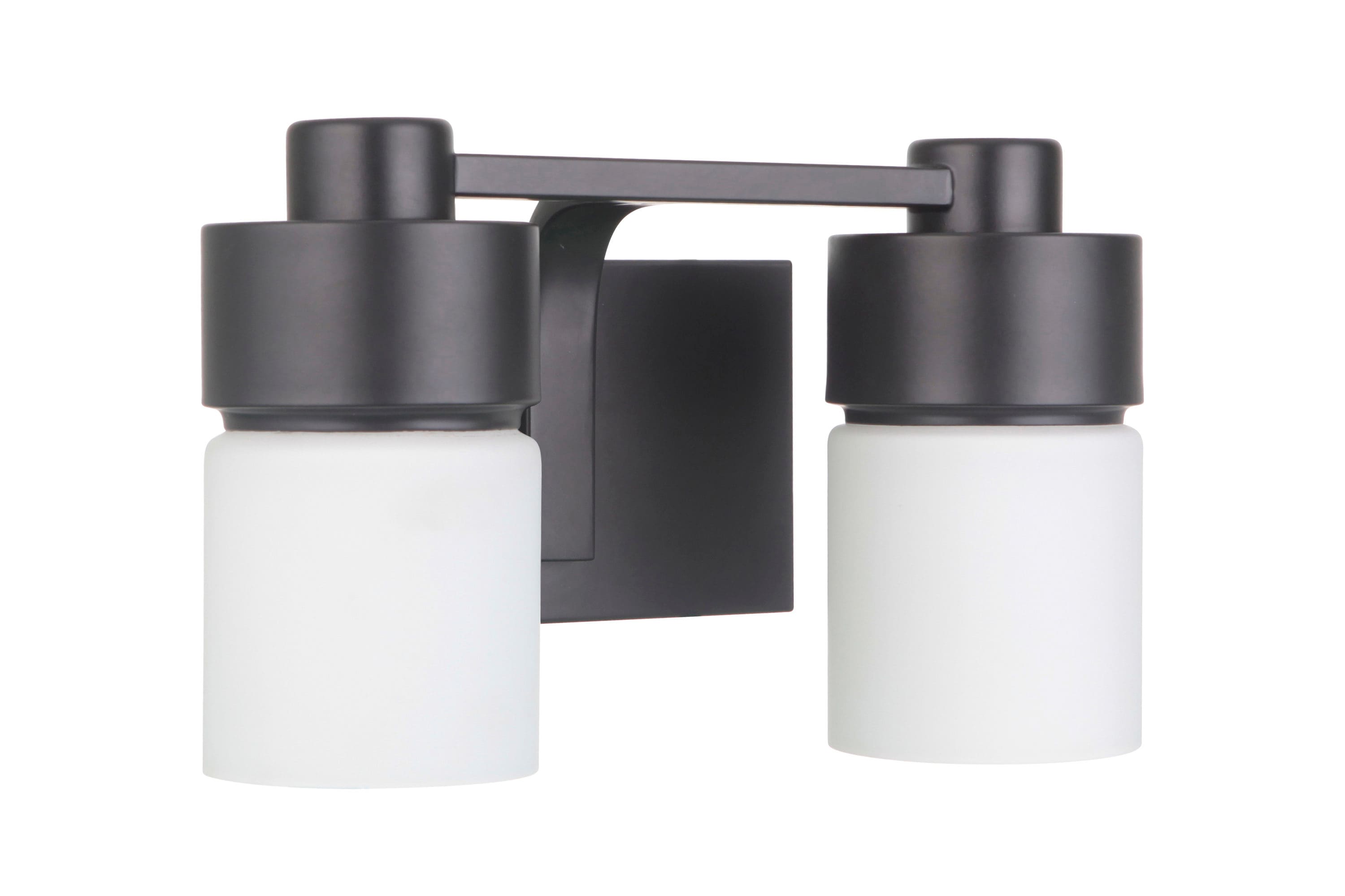 Craftmade 12314FB2 District 13.5-in 2 -Light Black Transitional Vanity light