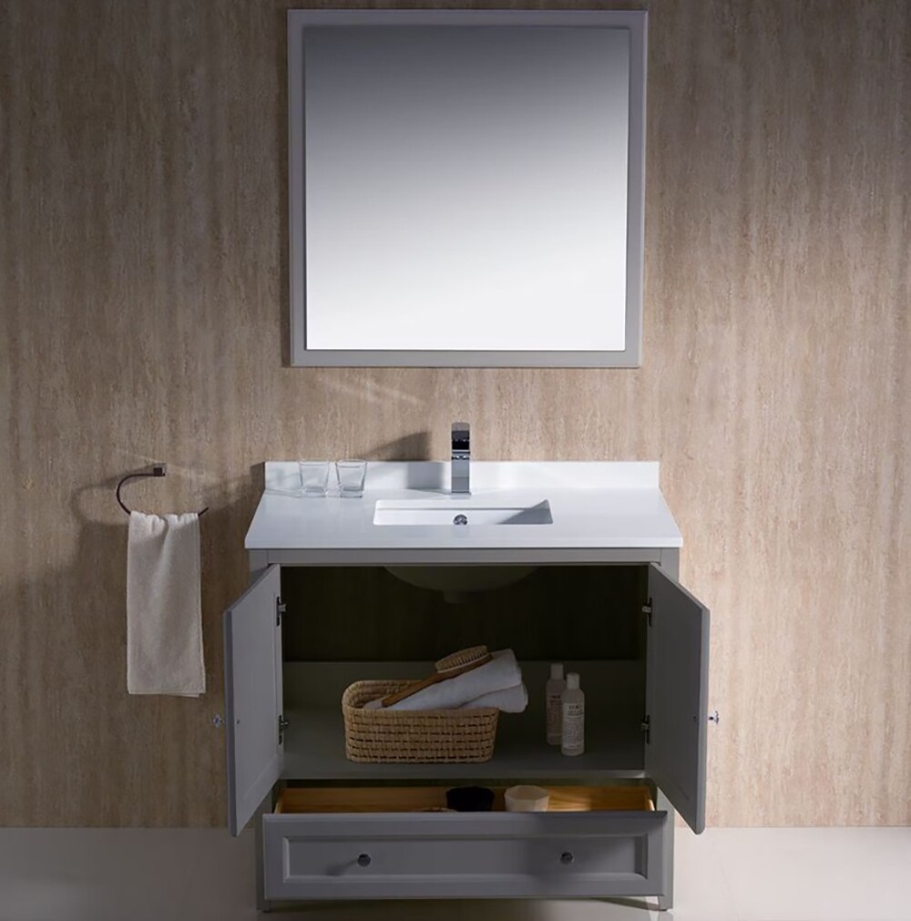 Fresca FVN2036GR Bath-Vanity-Combo - View #3