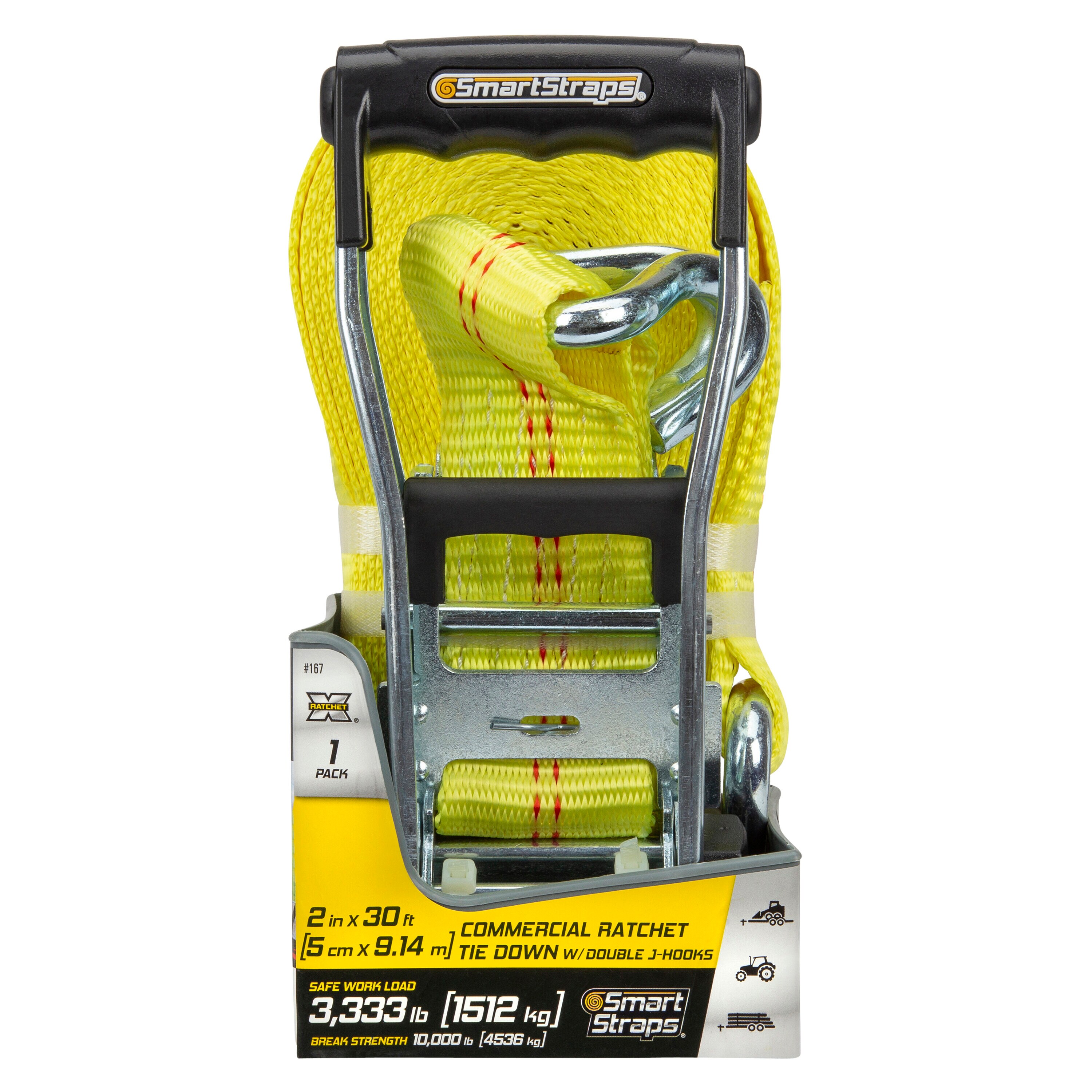 SmartStraps 2-in X 30-ft Ratcheting Strap Tie Down 3333-lb At Lowes.com