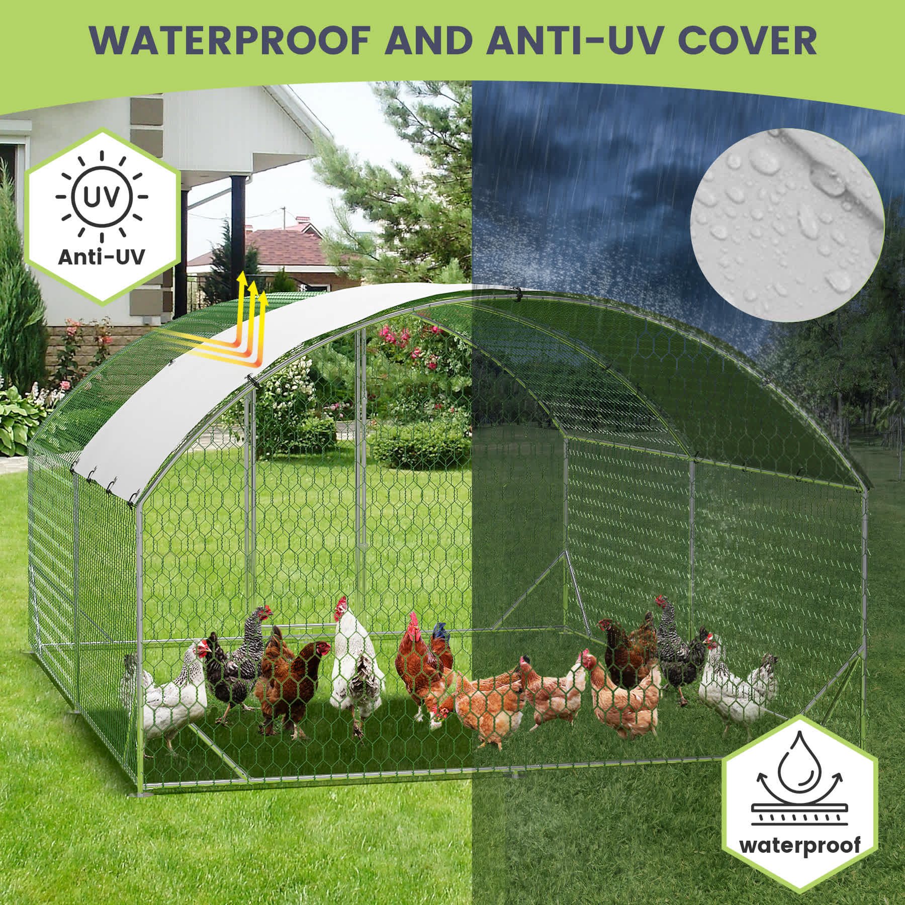 Qeetex GGL-PHO-159PP50I Chicken-Coops-Rabbit-Hutches - View #3