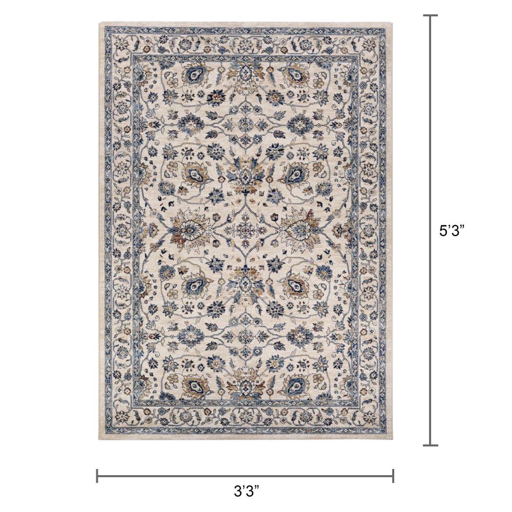 Couristan MONARCH 3 X 5 Antique Cream-slate Indoor Area Rug at Lowes.com