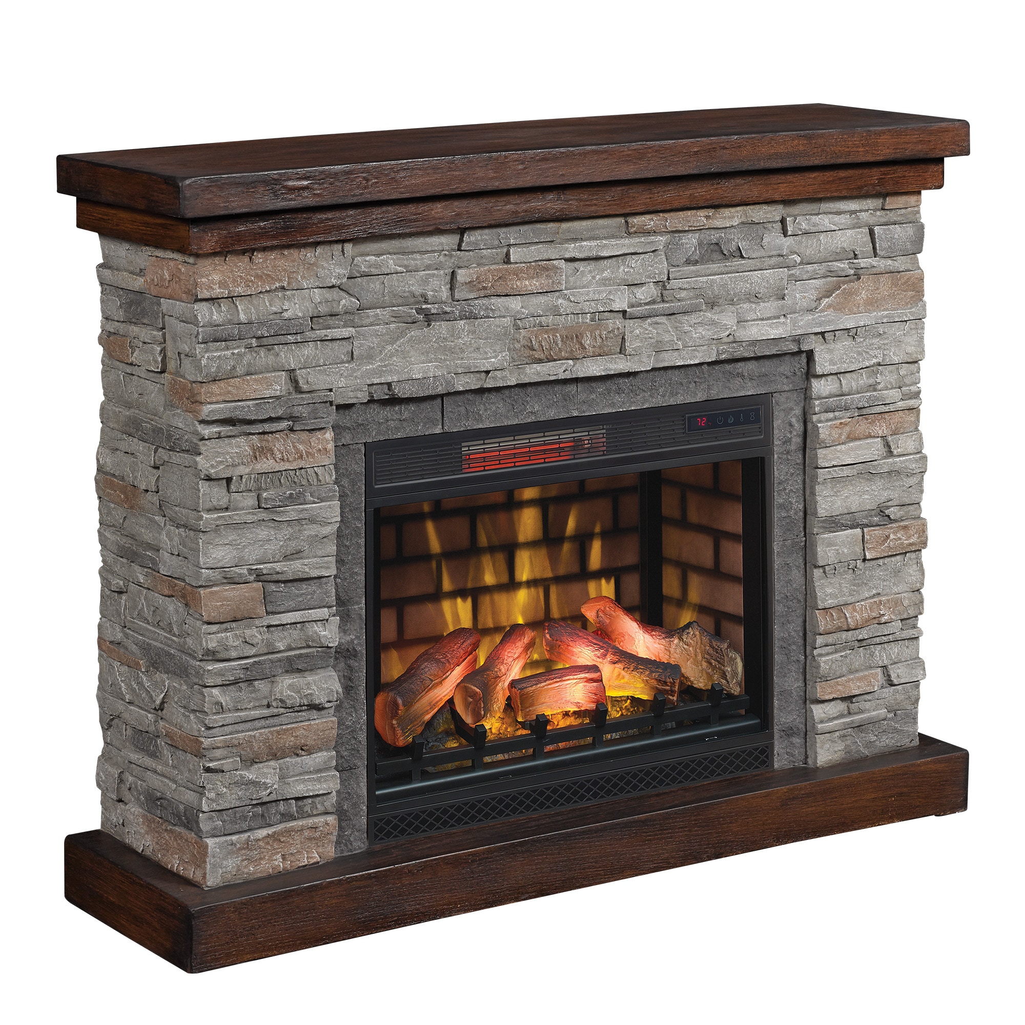 Duraflame 54-in W Flagstone Infrared Quartz Electric Fireplace At Lowes.com