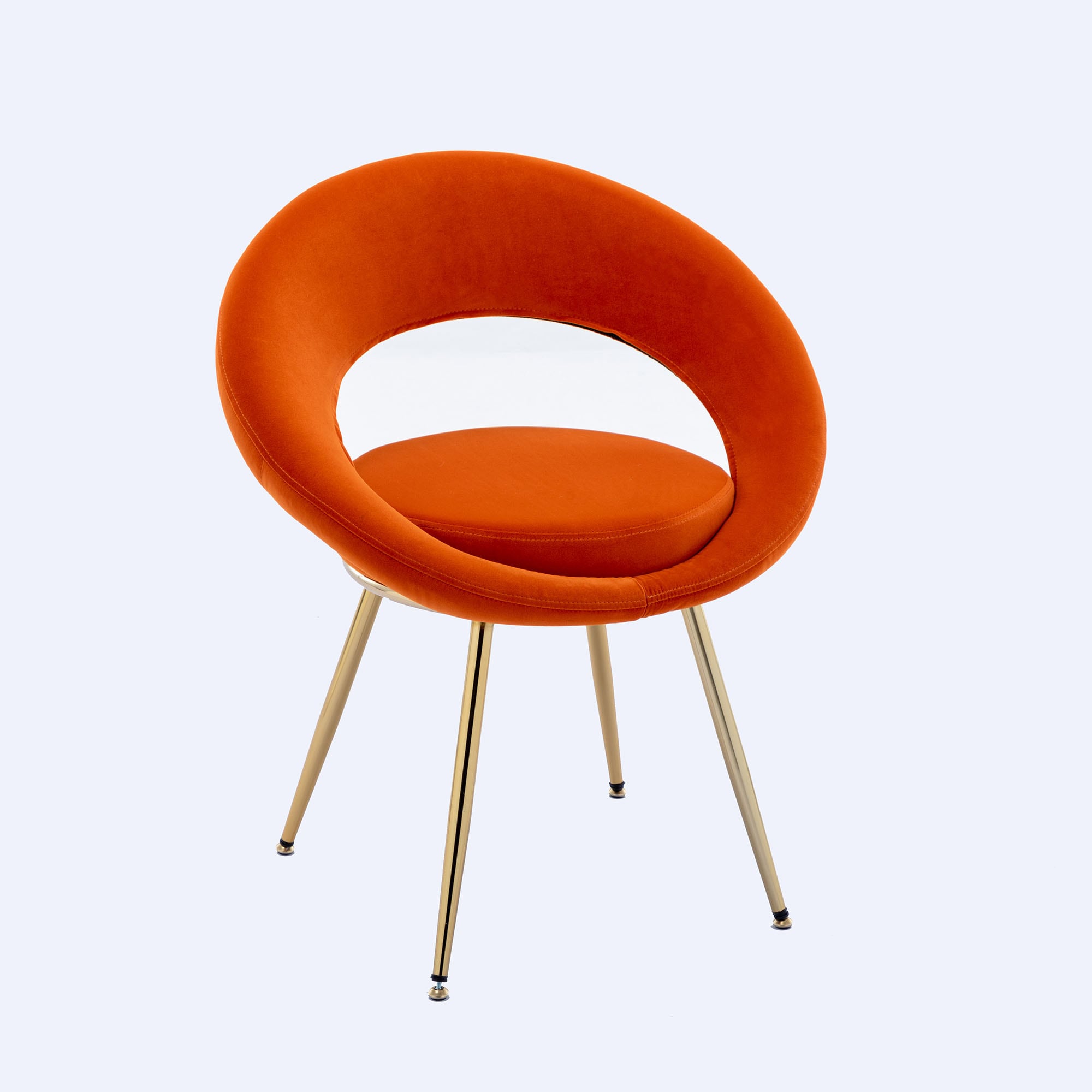 Clihome CMCH-150OR Orange Desk Chair Orange Contemporary Fabric Desk Chair