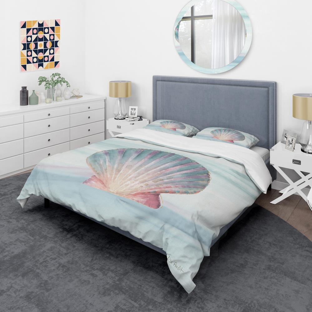 Designart BED30868-Q 3 -Piece Blue Queen Duvet cover Set