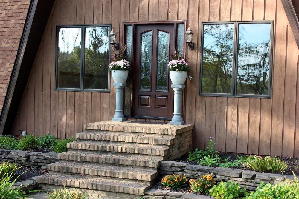 Gray Granite Finish Resin Greek Column Statue, 32 Inches Tall