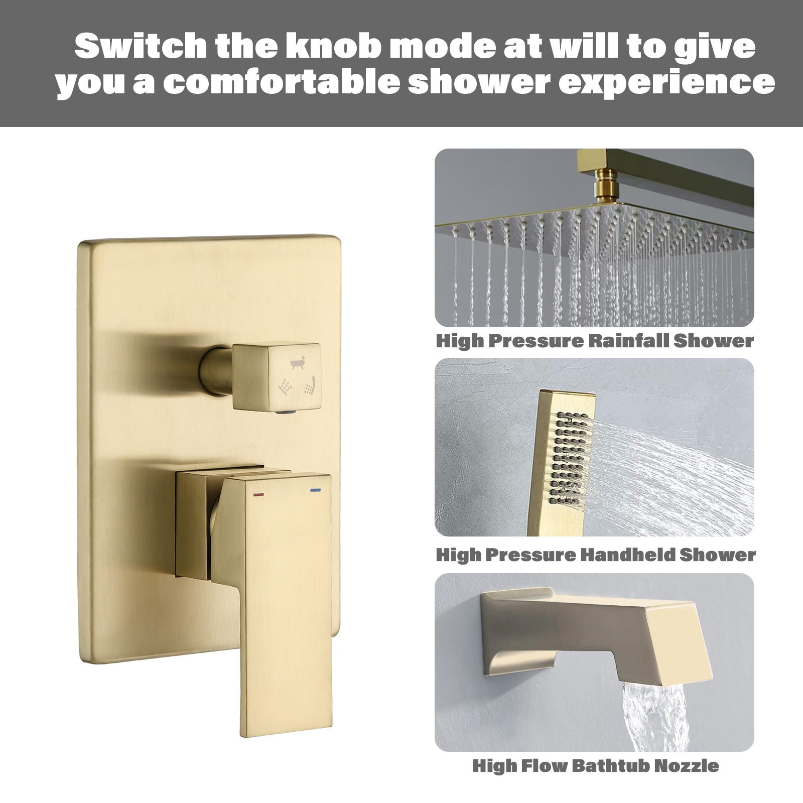 Flynama MSQY-8030B-2-MB Showerhead-Bar-Panels - View #7