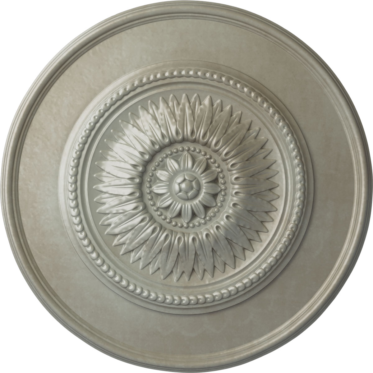 Ekena Millwork CM23FLFLS Floral 23.5-in W x 23.5-in L Painted Flash Gold Polyurethane Whole Ceiling Medallion