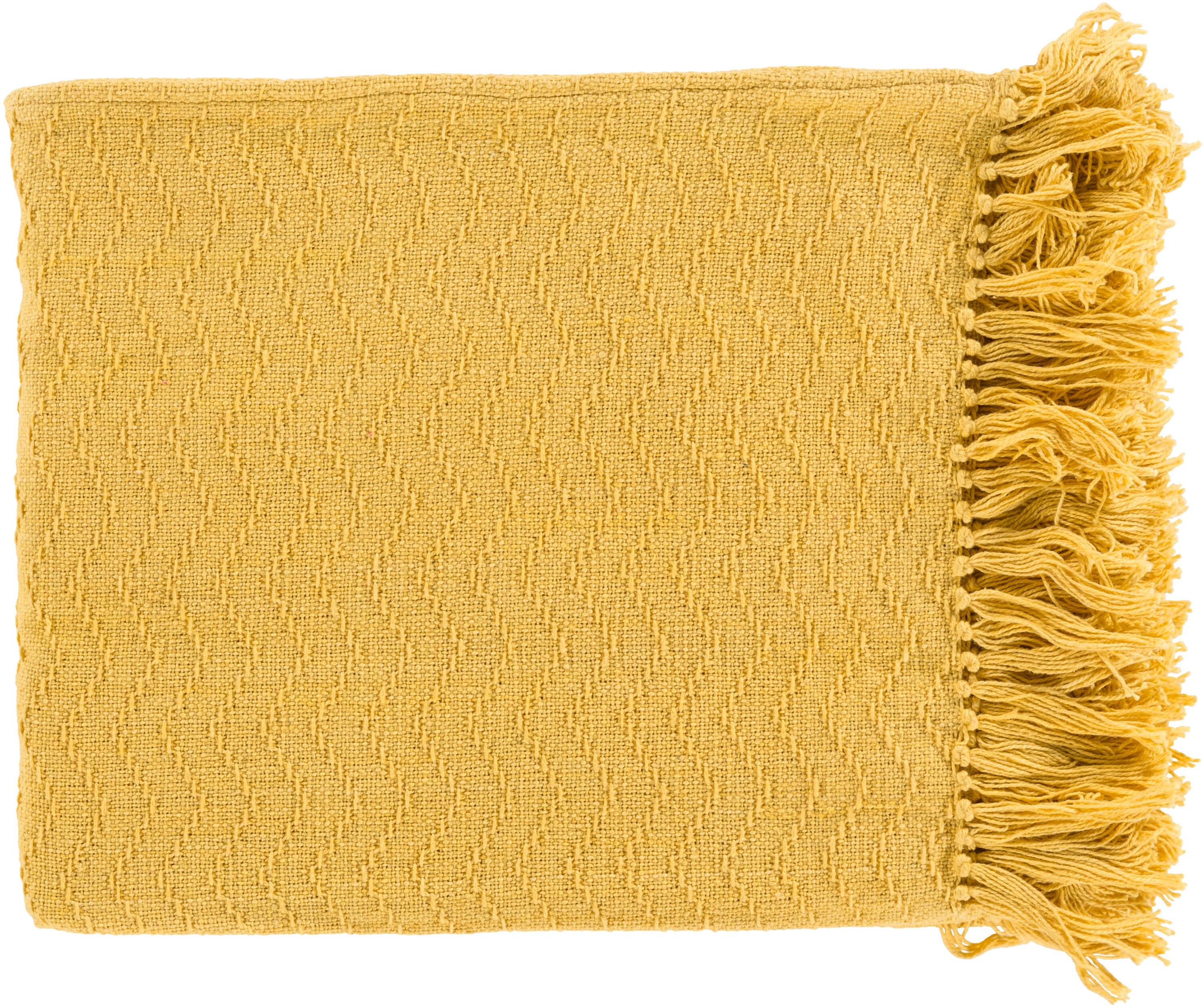 Livabliss THM6000-5060 Thelma Bright Yellow 50-in x 60-in Cotton Throw