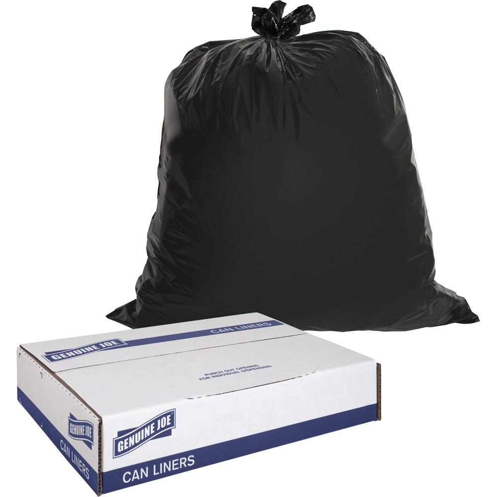 Heritage H6045TKR01 Accufit 23 Gallon Trash Can Liners / Garbage Bags, 0.9  Mil, 30 x 45, Black - 200 / Case