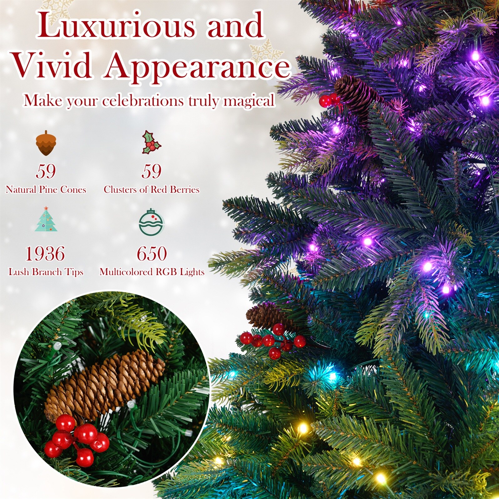 LIVIZA HYJ25169US-8 Artificial-Christmas-Trees - View #6