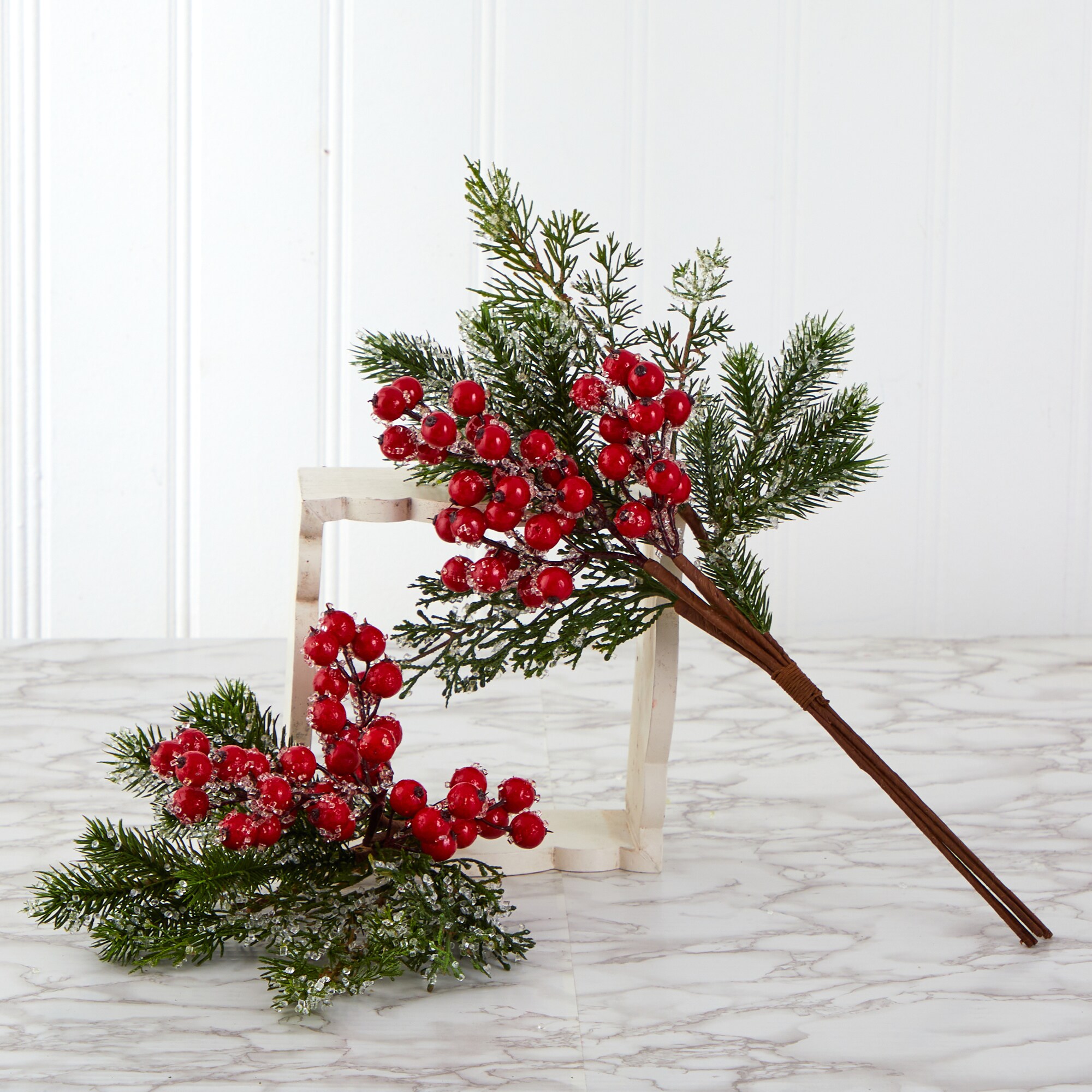 GTIDEA 19.6 Christmas Tree Picks and Sprays with Pine