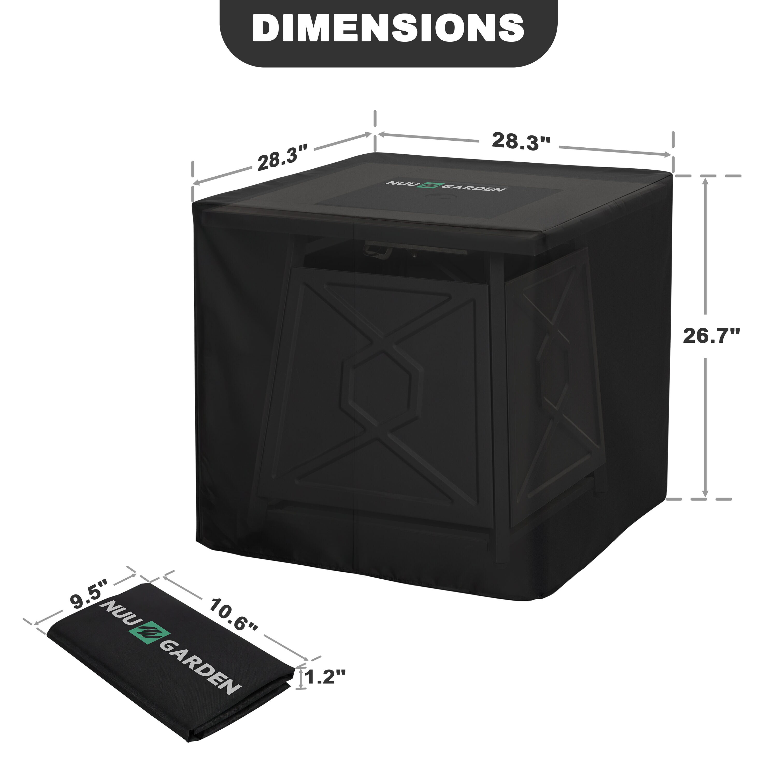 Nuu Garden C002-BK Fire-Pit-Covers - View #3