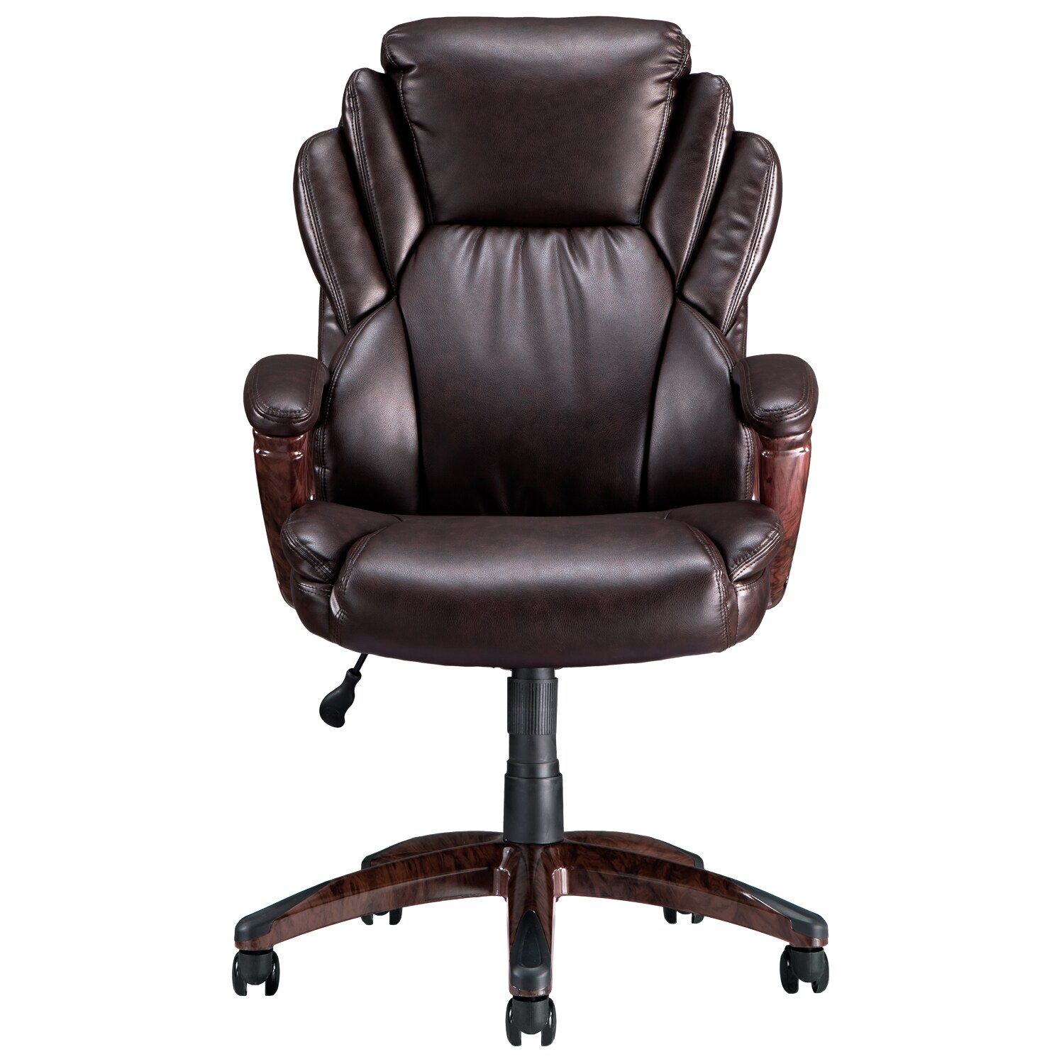 XIZZI Dark Brown Office Chair Traditional Ergonomic Adjustable