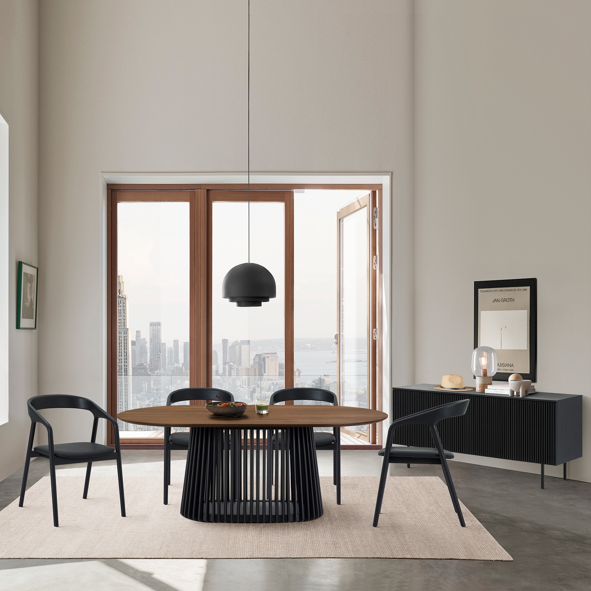 Armen Living SETPAWAL6APBLK Dining-Sets - View #2